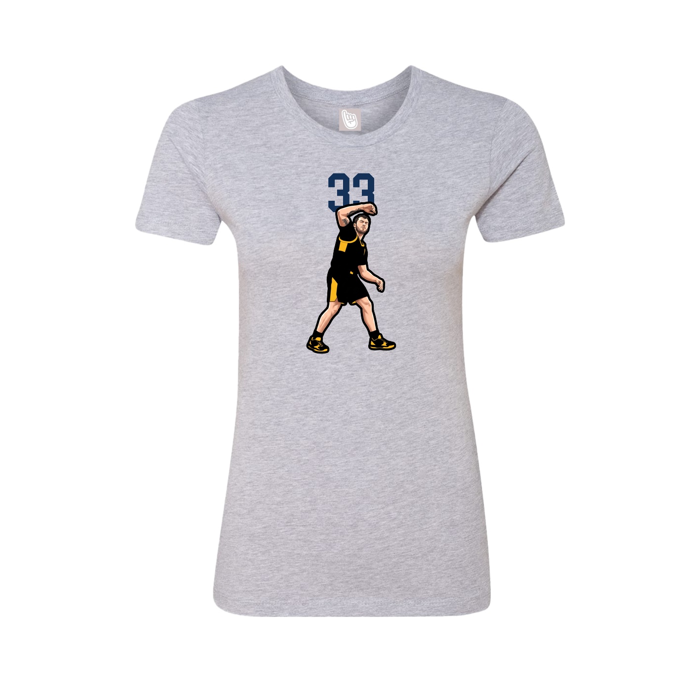 Womens Tee — Number Top in Grey