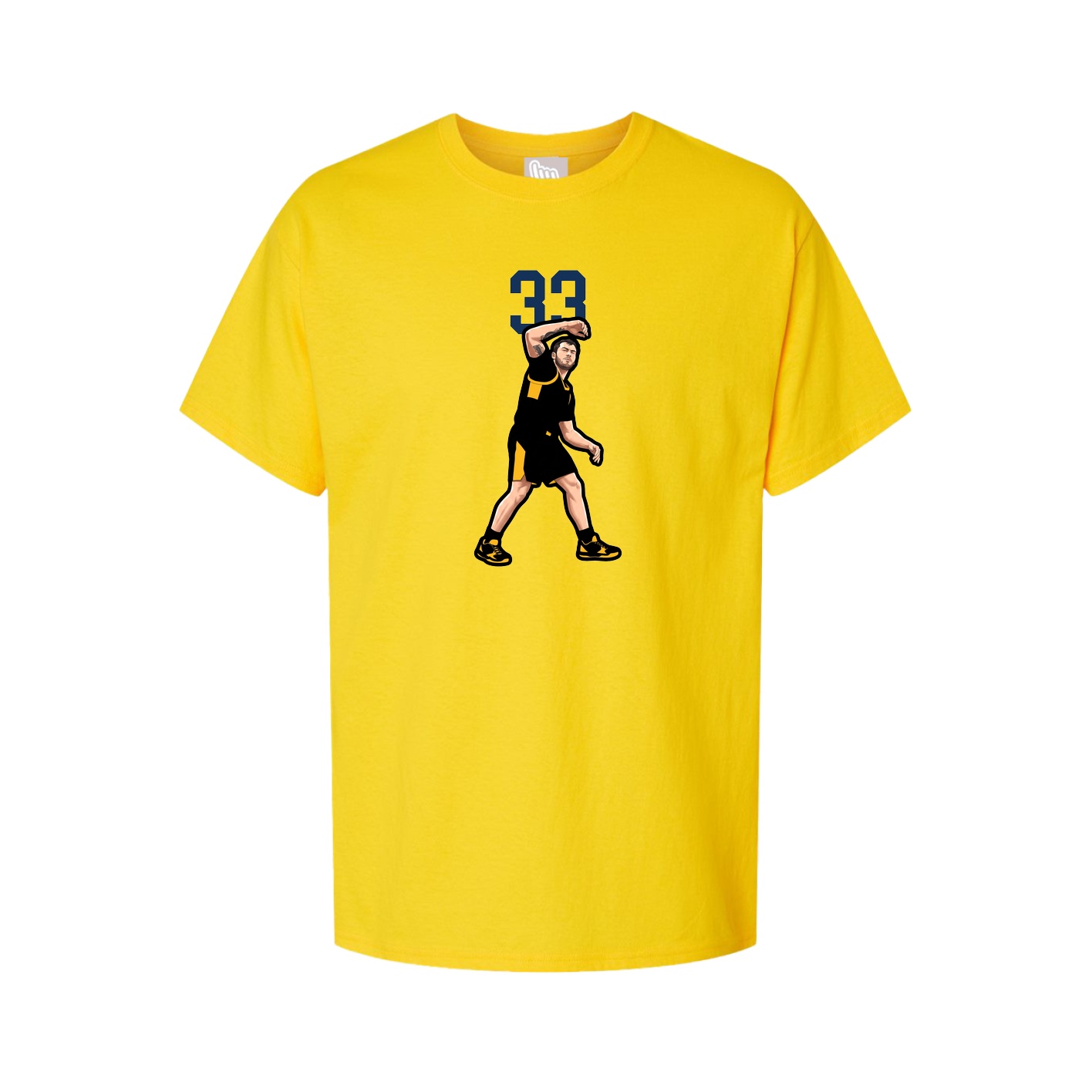 Youth Tee — Number Top in Gold