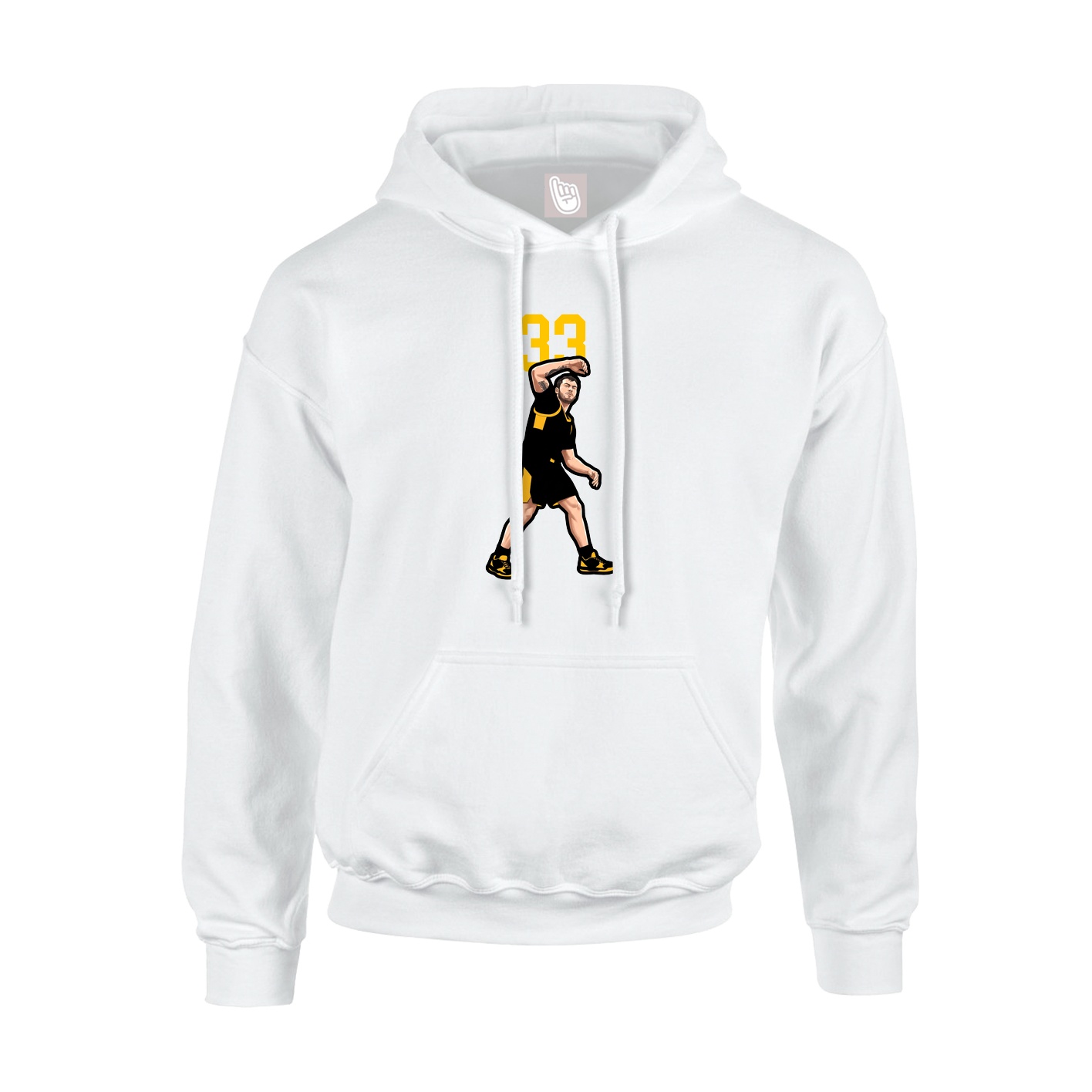 Hoodie — Number Top in White