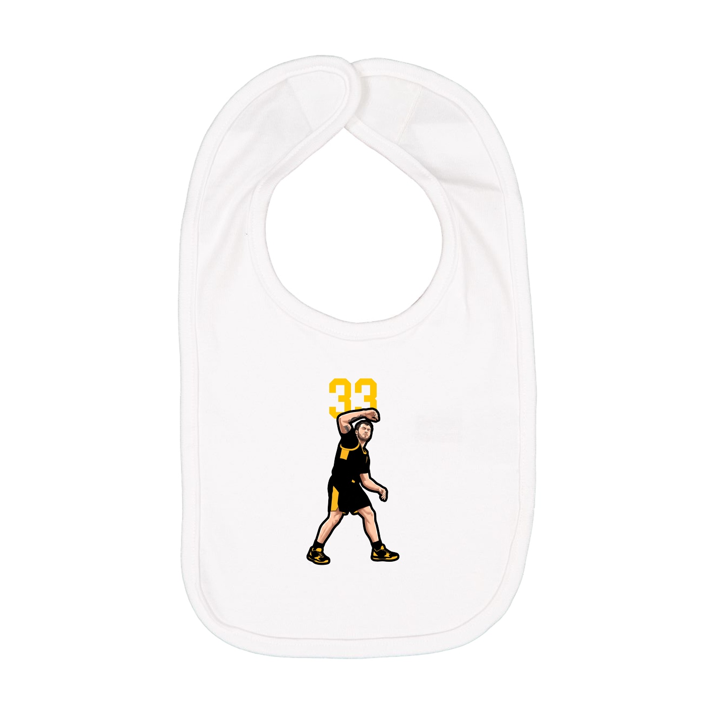 Infant Bib — Number Top in White