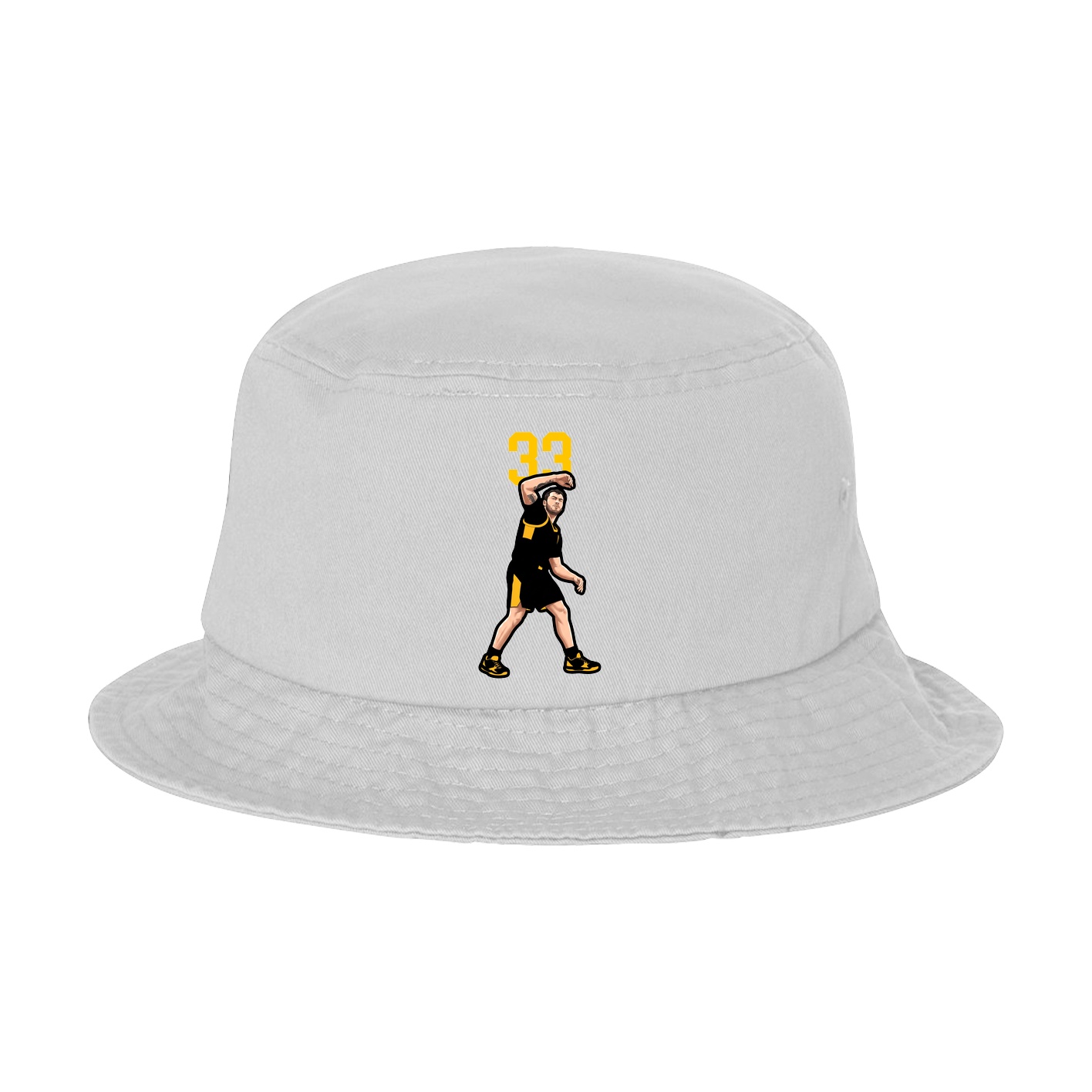 Bucket Cap — Number Top in White