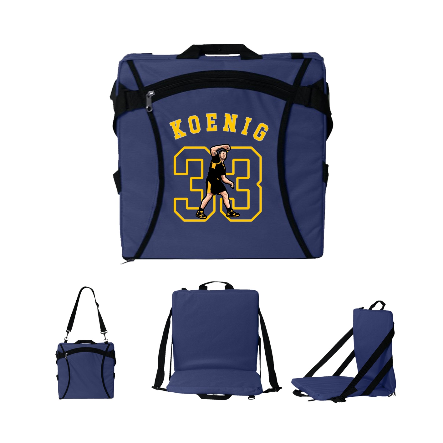 Folding Stadium Seat — Shirsey Arch in Navy
