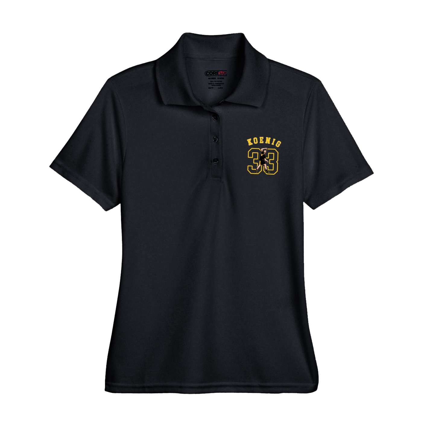 Womens Performance Polo — Shirsey Arch in Black