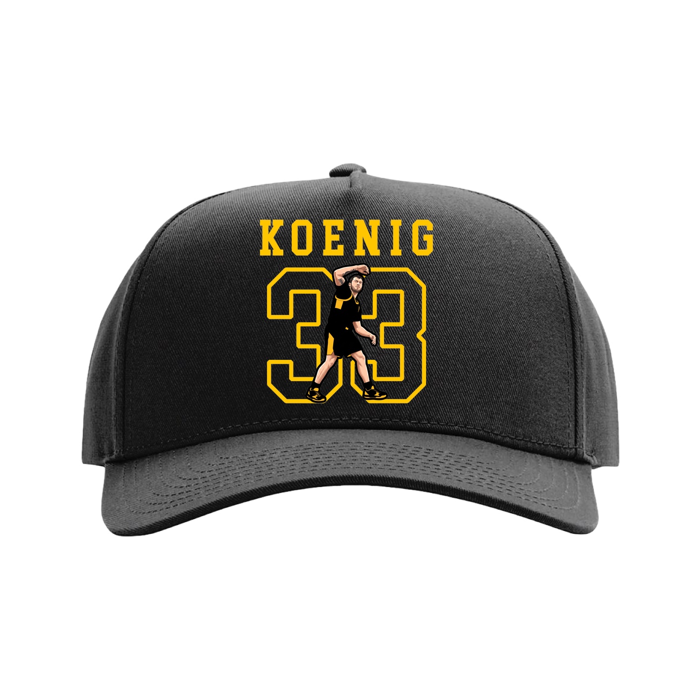 Full Fabric Five-Panel Champ Cap — Shirsey in Black