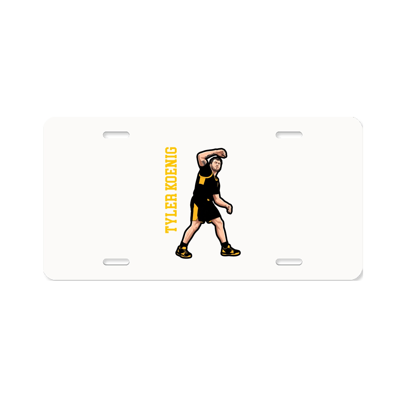 License Plate — Name Vertical in Classic