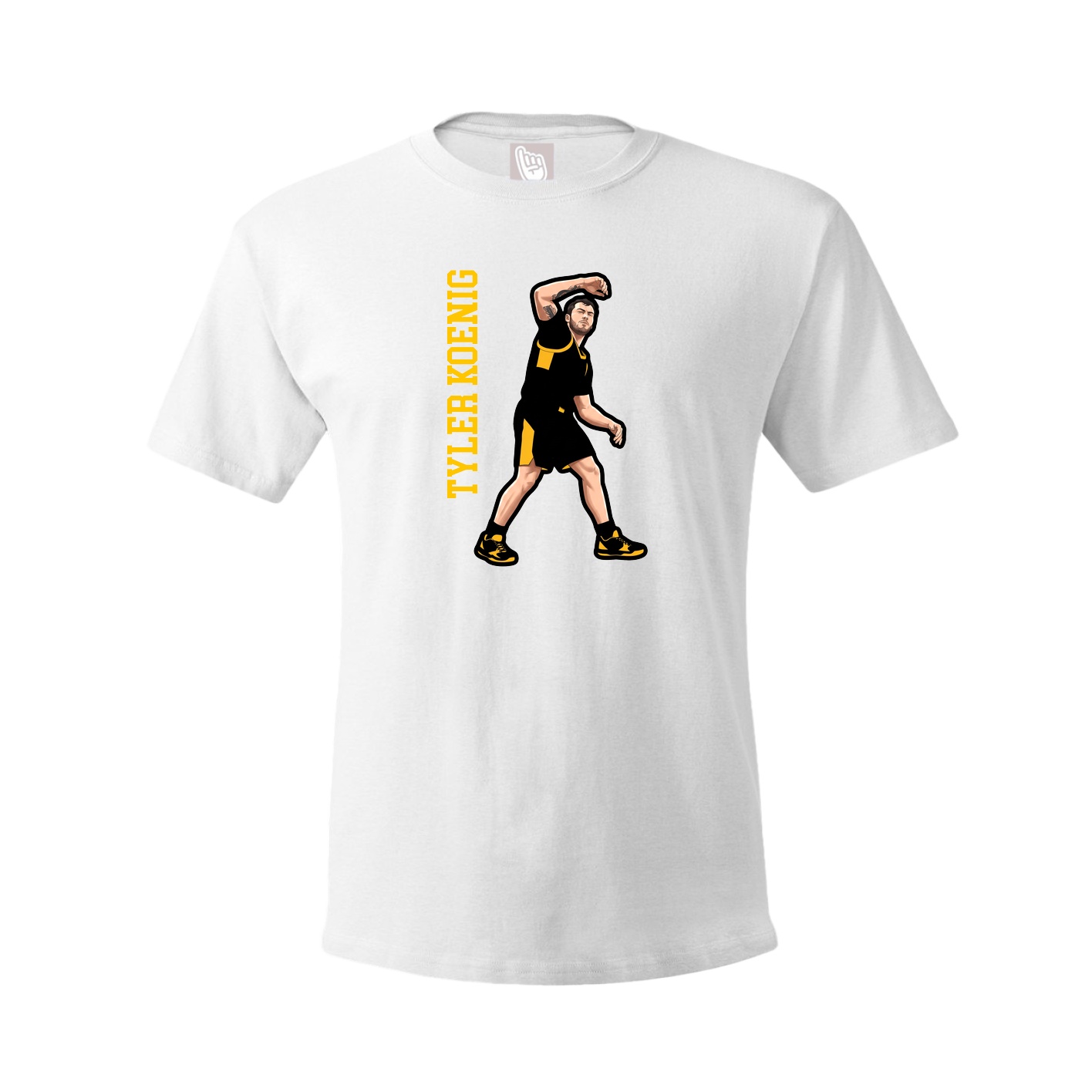 Tee — Name Vertical in White