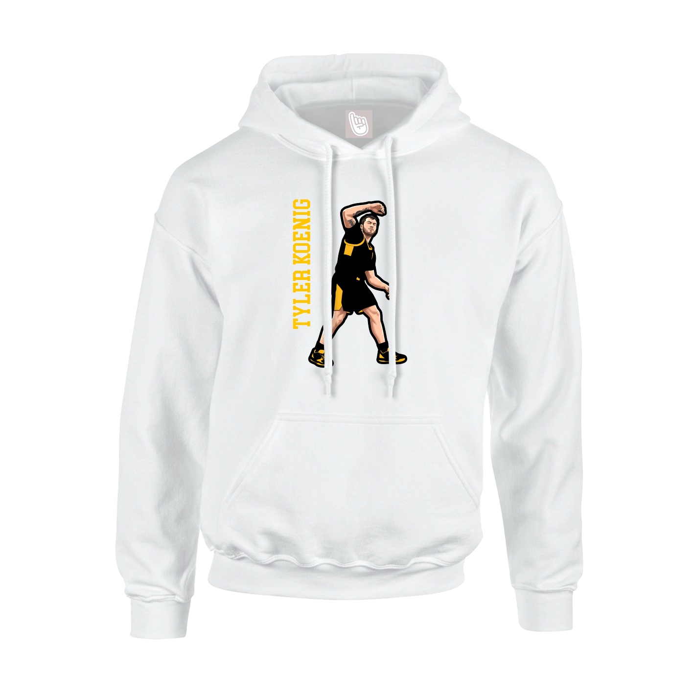 Hoodie — Name Vertical in White