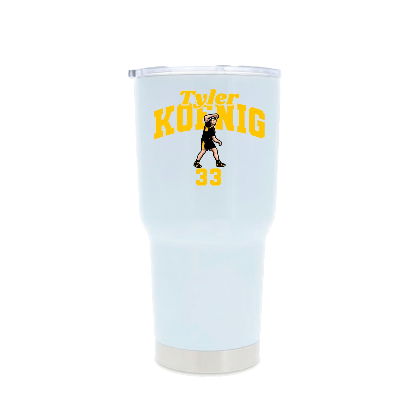 30oz Stainless Steel Tumbler — Signature Arch in White