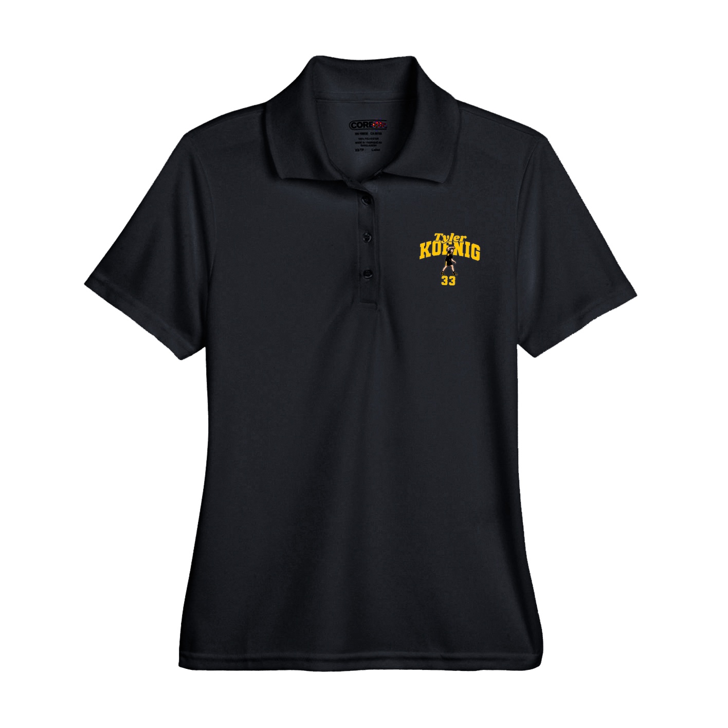 Womens Performance Polo — Signature Arch in Black