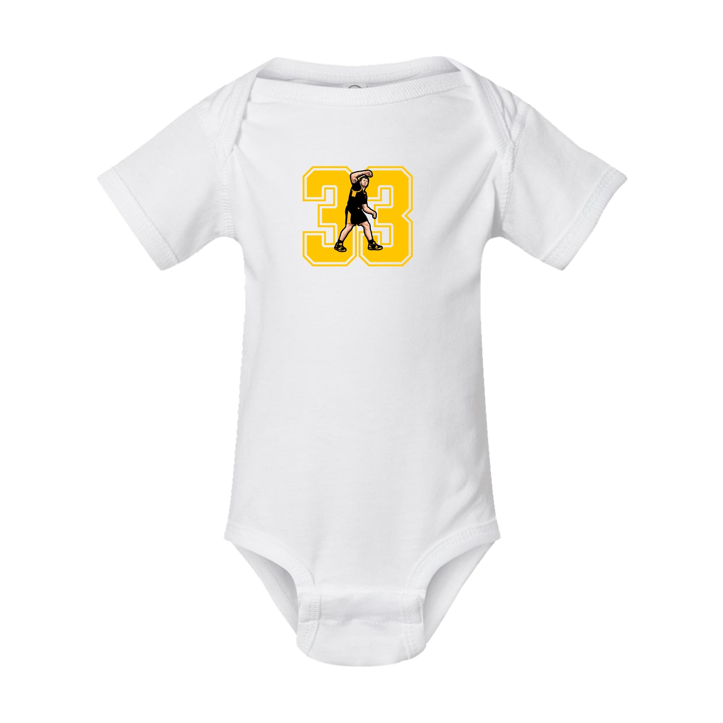 Baby Onesie — Number in White