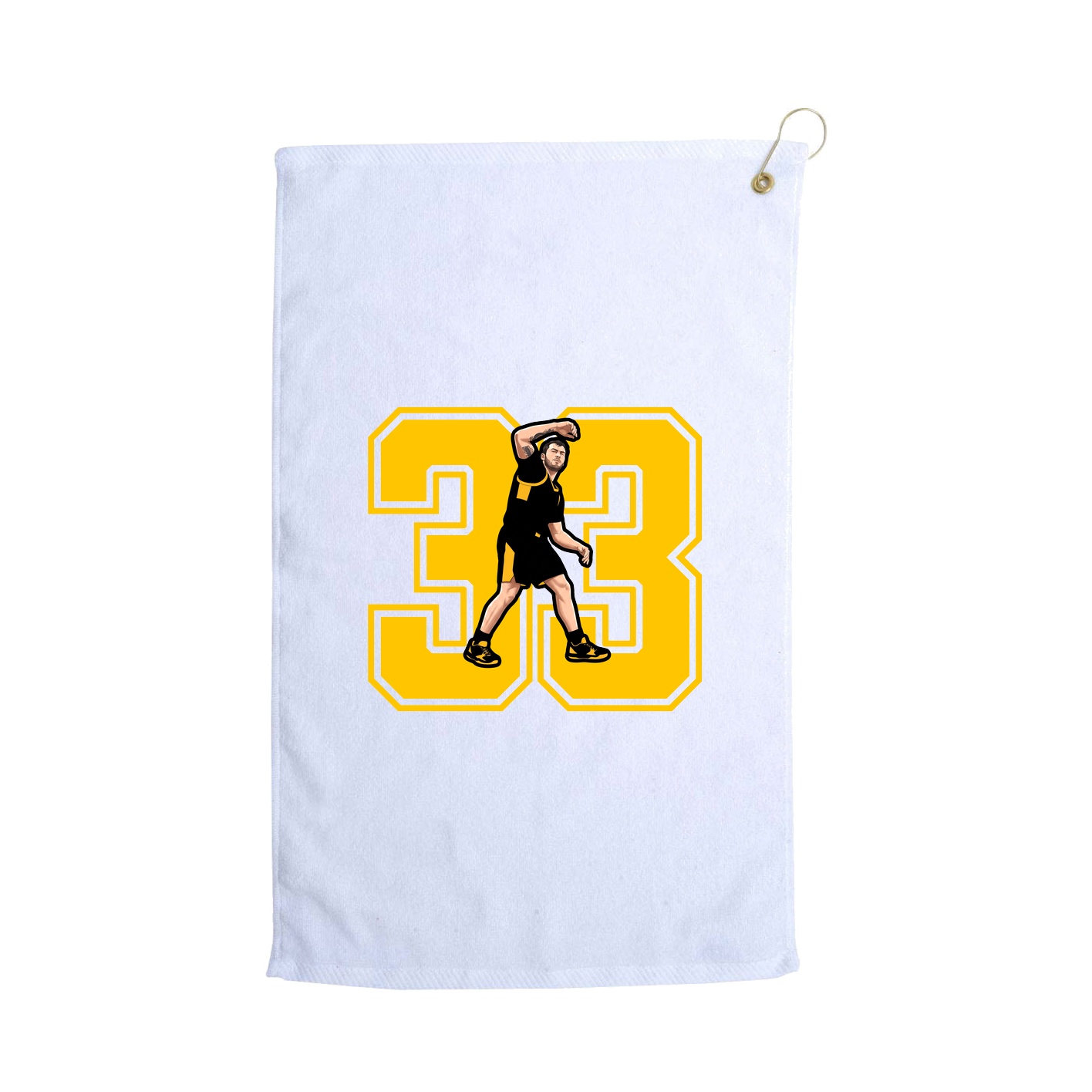 Golf Towel — Number in White