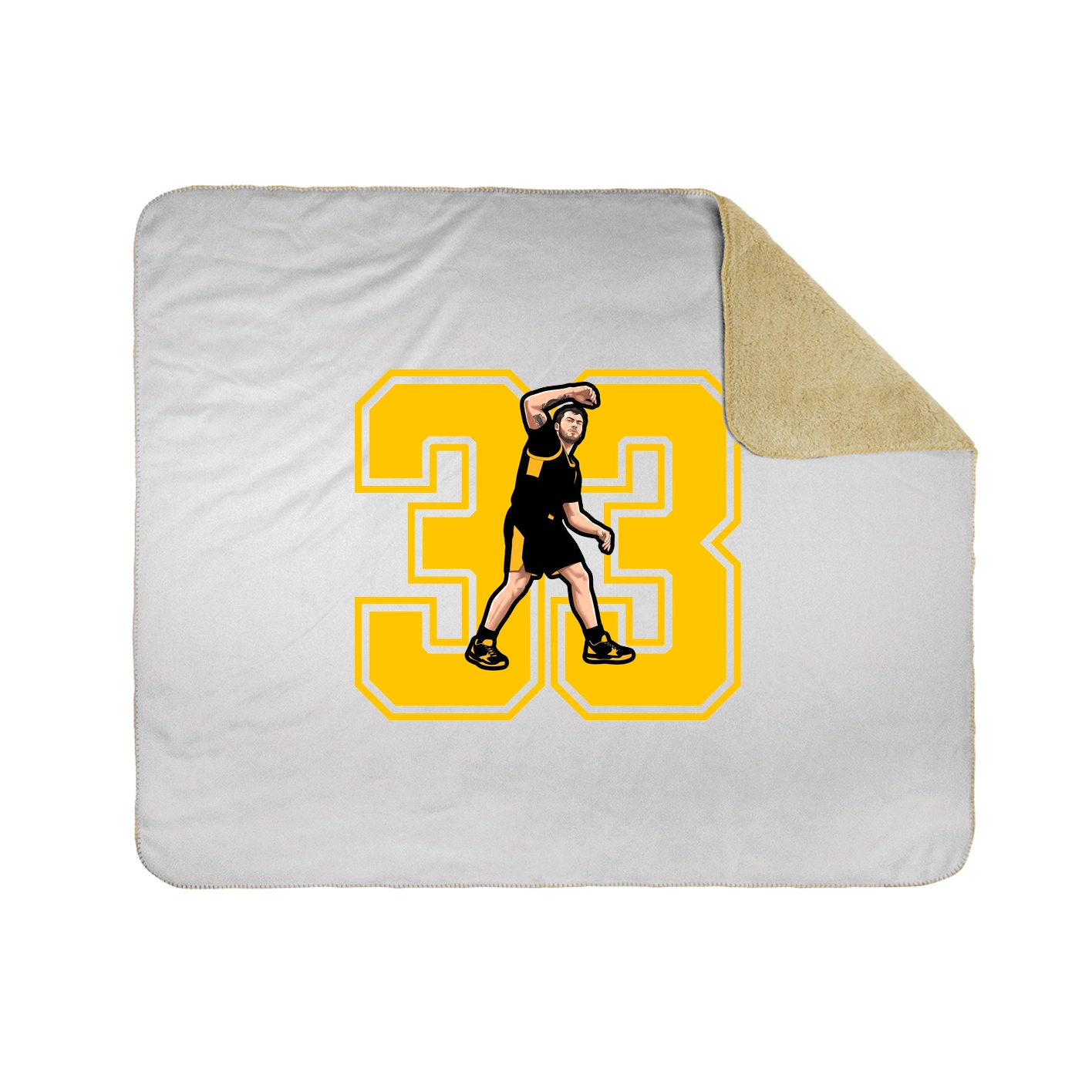 Throw Blanket — Number in White