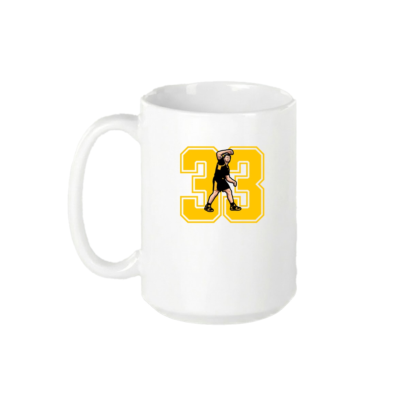 15oz Coffee Mug — Number in White