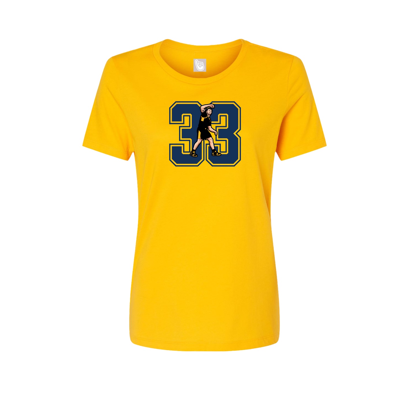 Womens Tee — Number in Gold