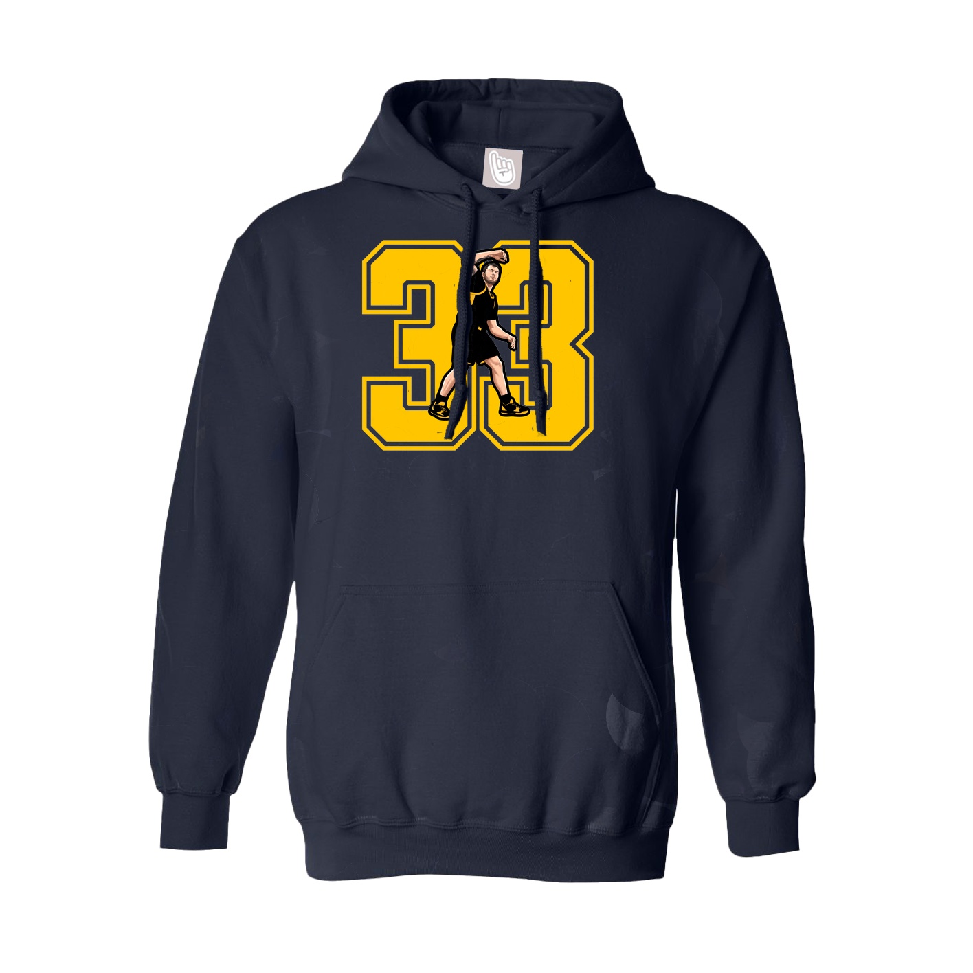 Youth Hoodie — Number in Navy