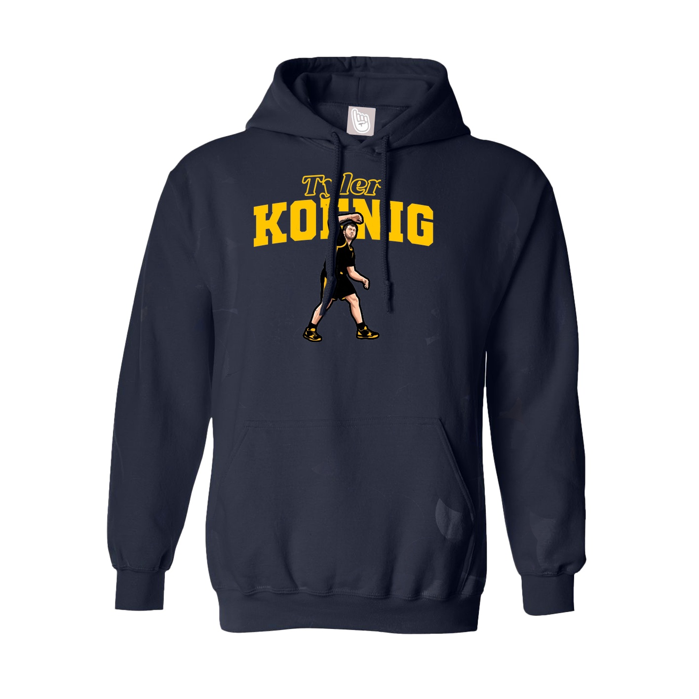 Youth Hoodie — Name Arch in Navy