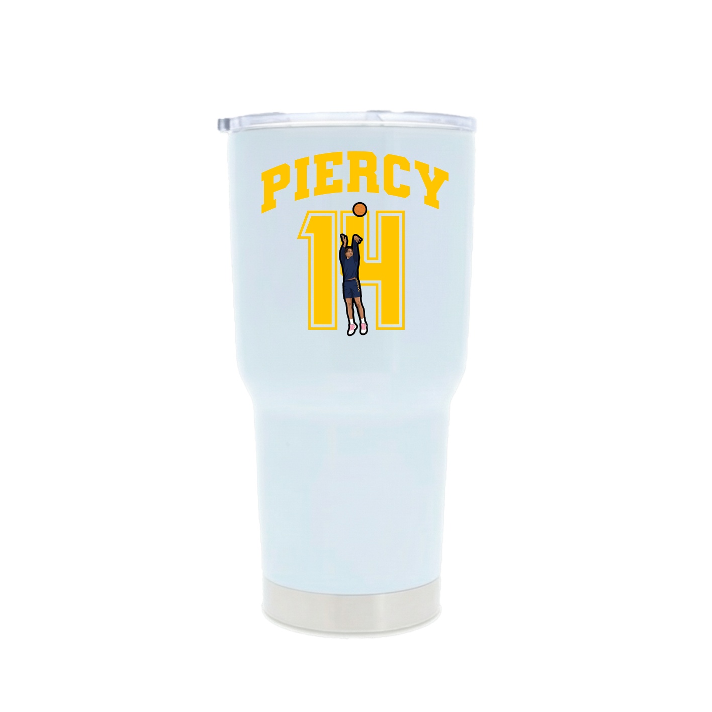 30oz Stainless Steel Tumbler — Number in White