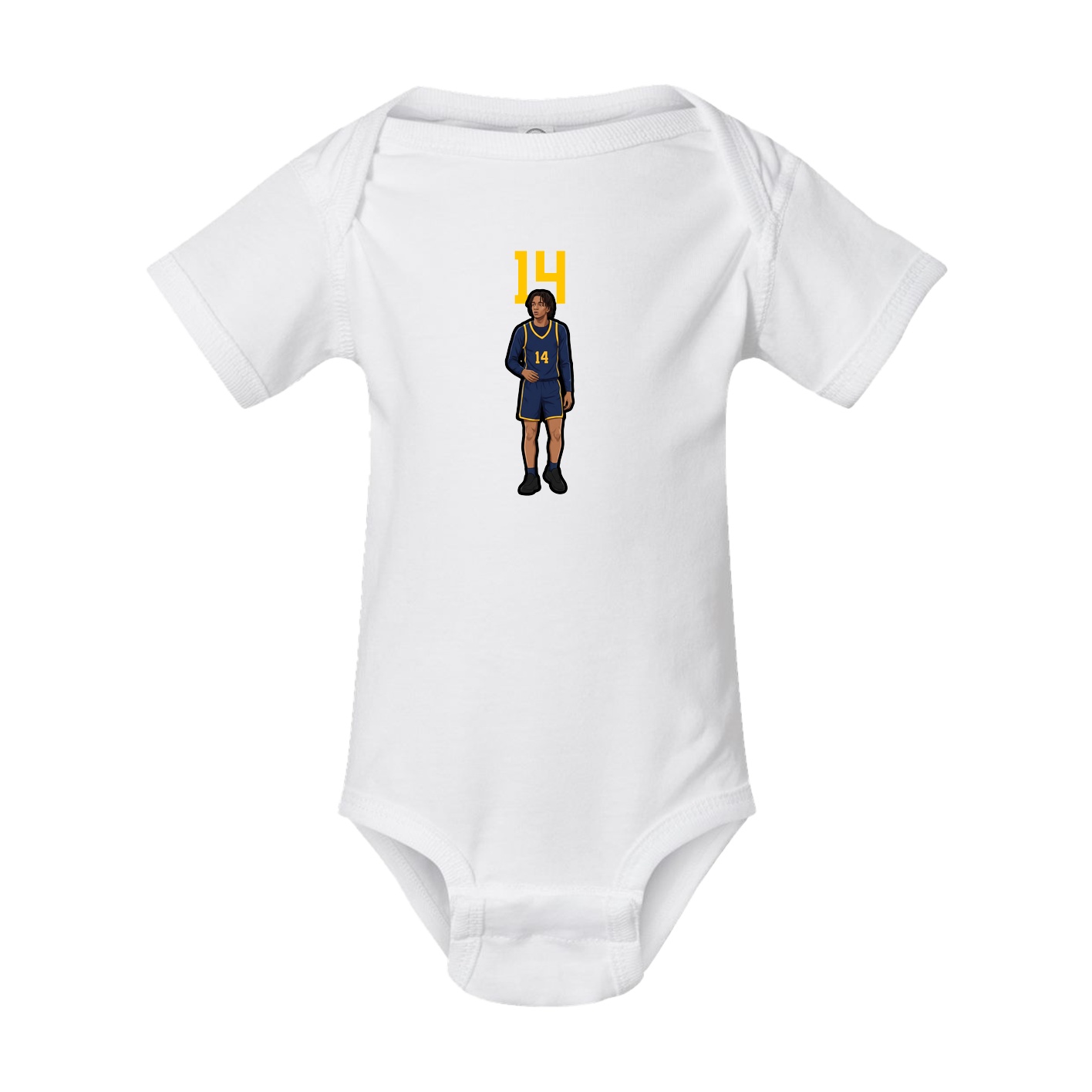 Baby Onesie — Number Top in White