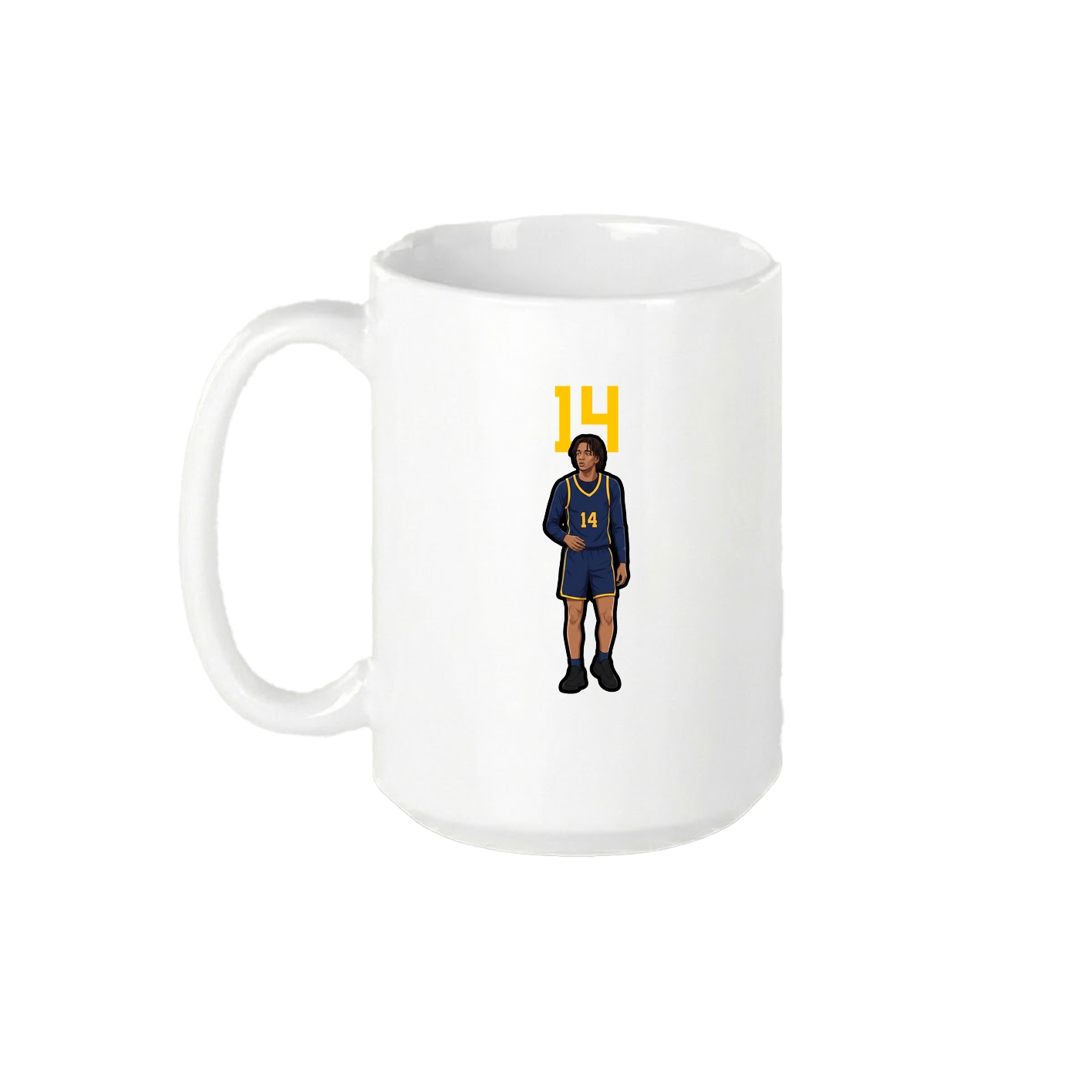 15oz Coffee Mug — Number Top in White