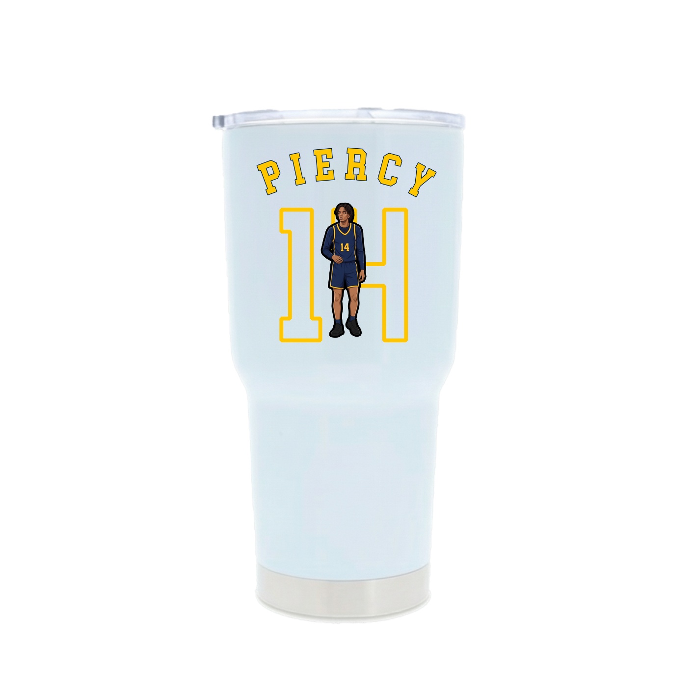30oz Stainless Steel Tumbler — Shirsey Arch in White