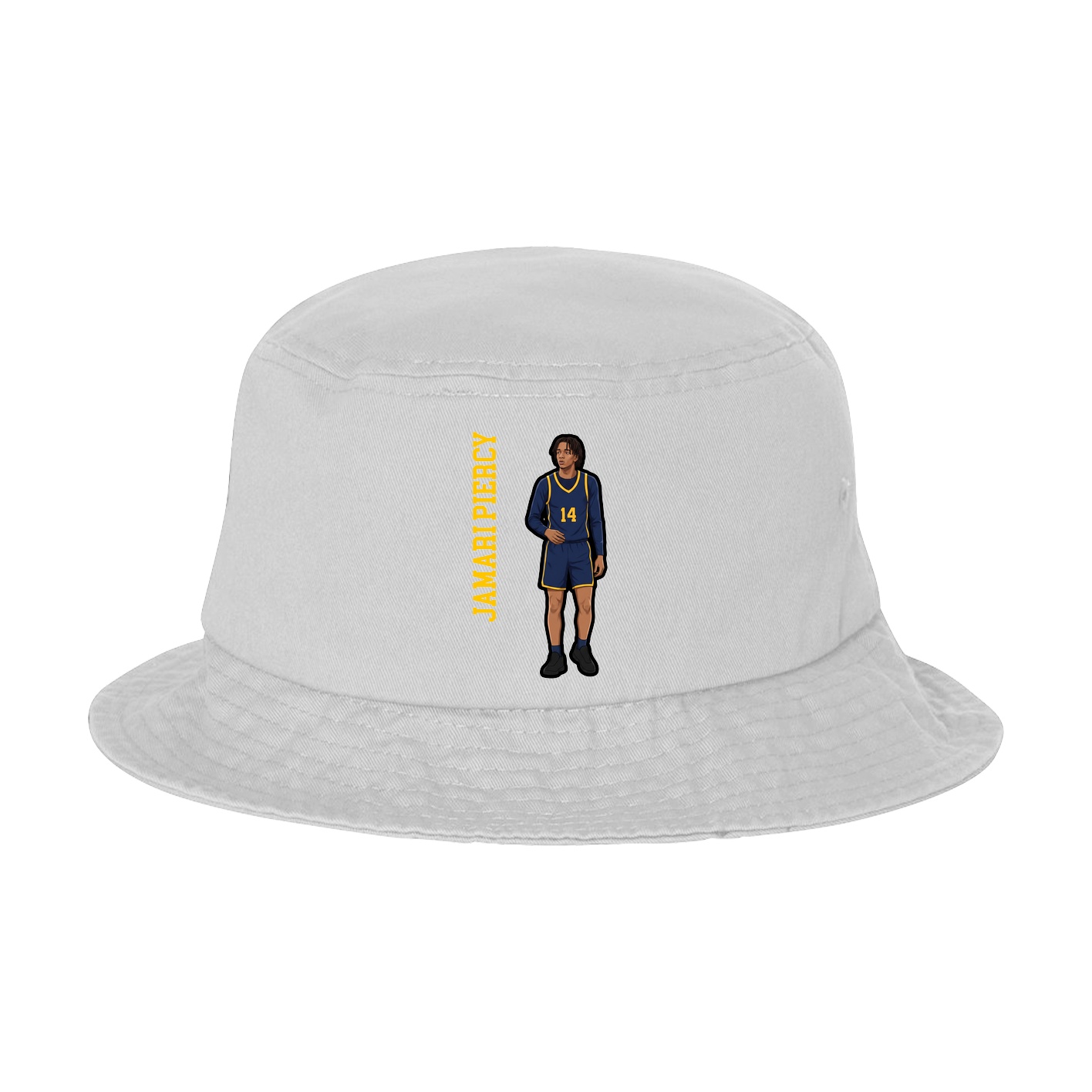 Bucket Cap — Name Vertical in White