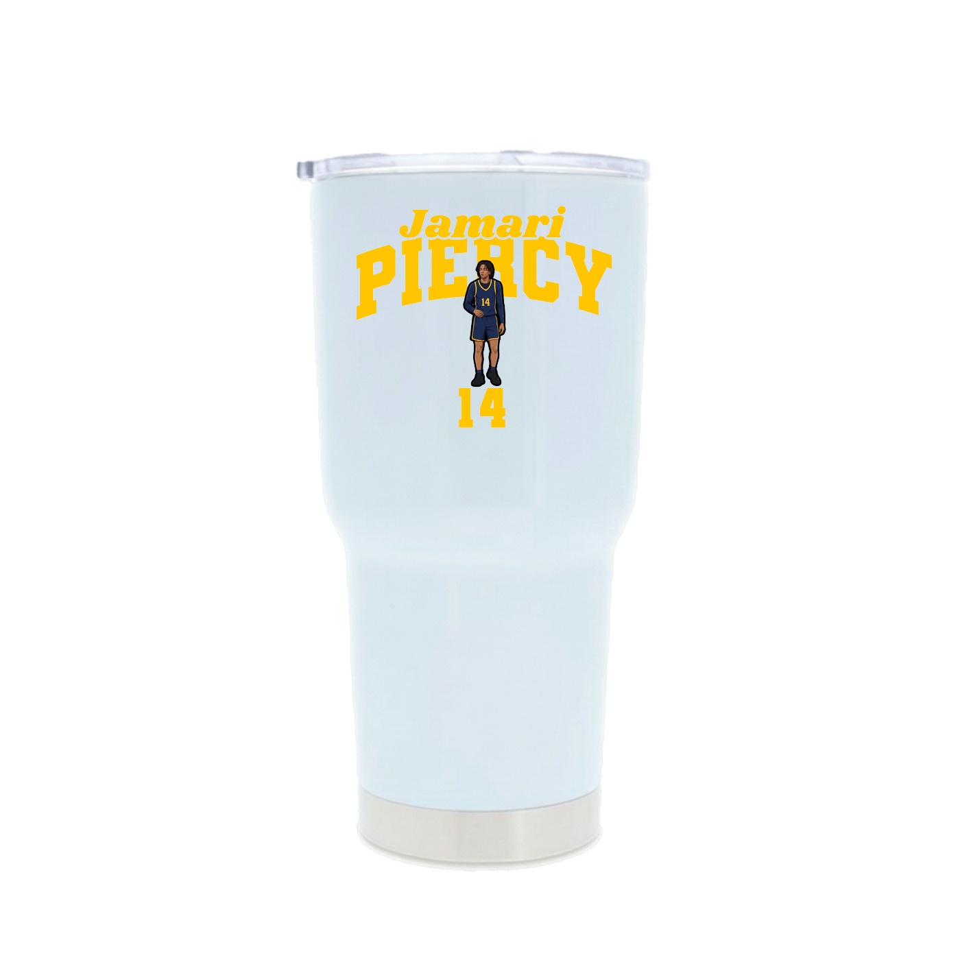 30oz Stainless Steel Tumbler — Signature Arch in White