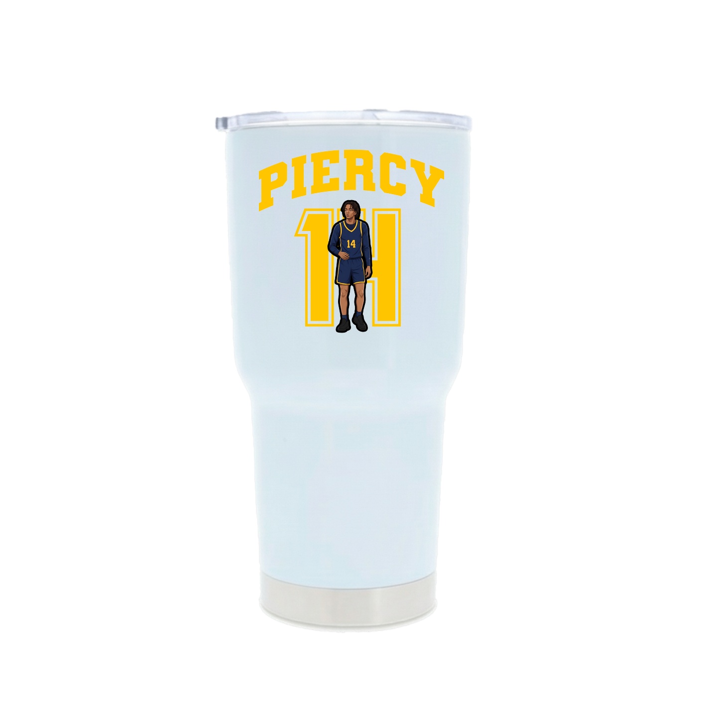 30oz Stainless Steel Tumbler — Number in White