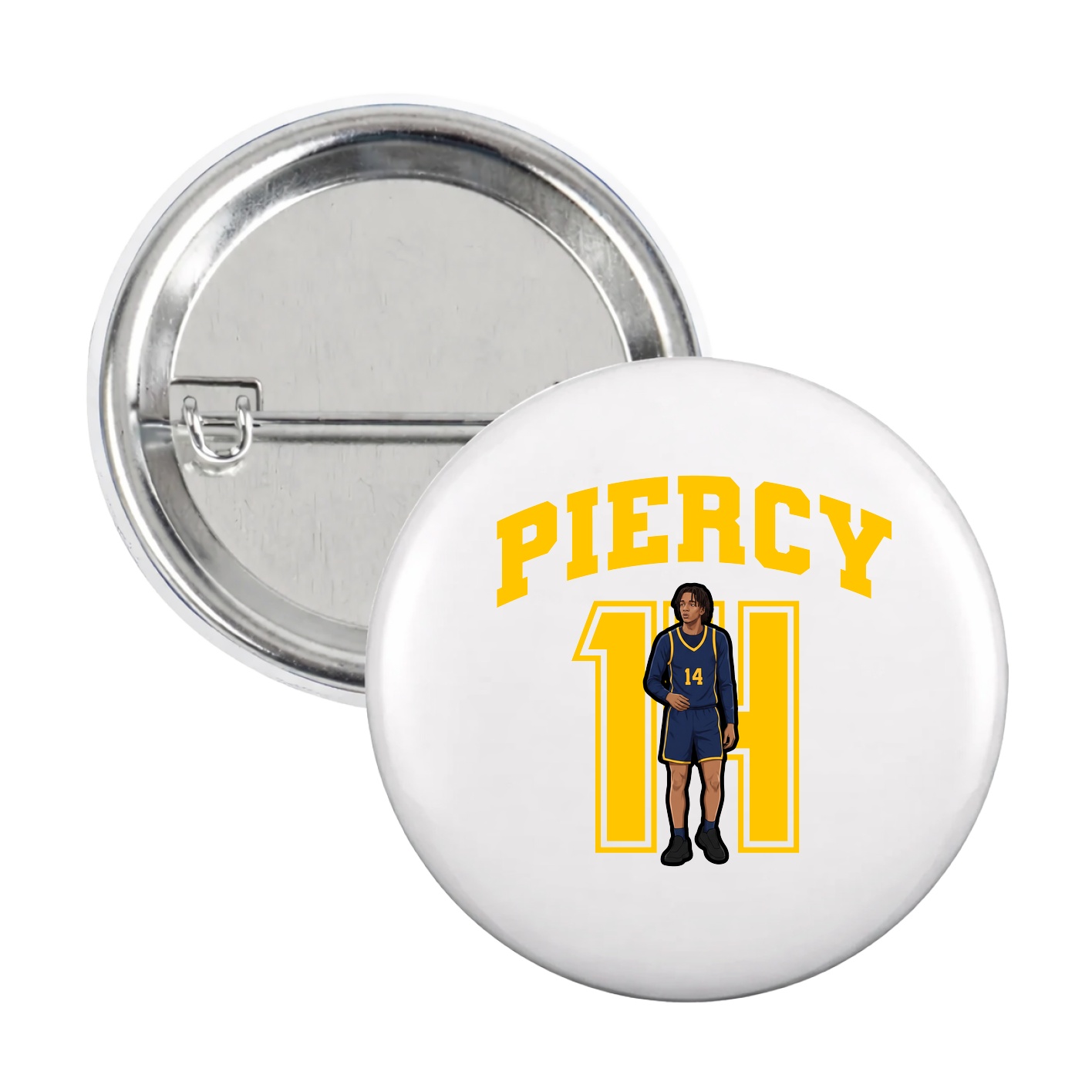 Game Day Button — Number in White