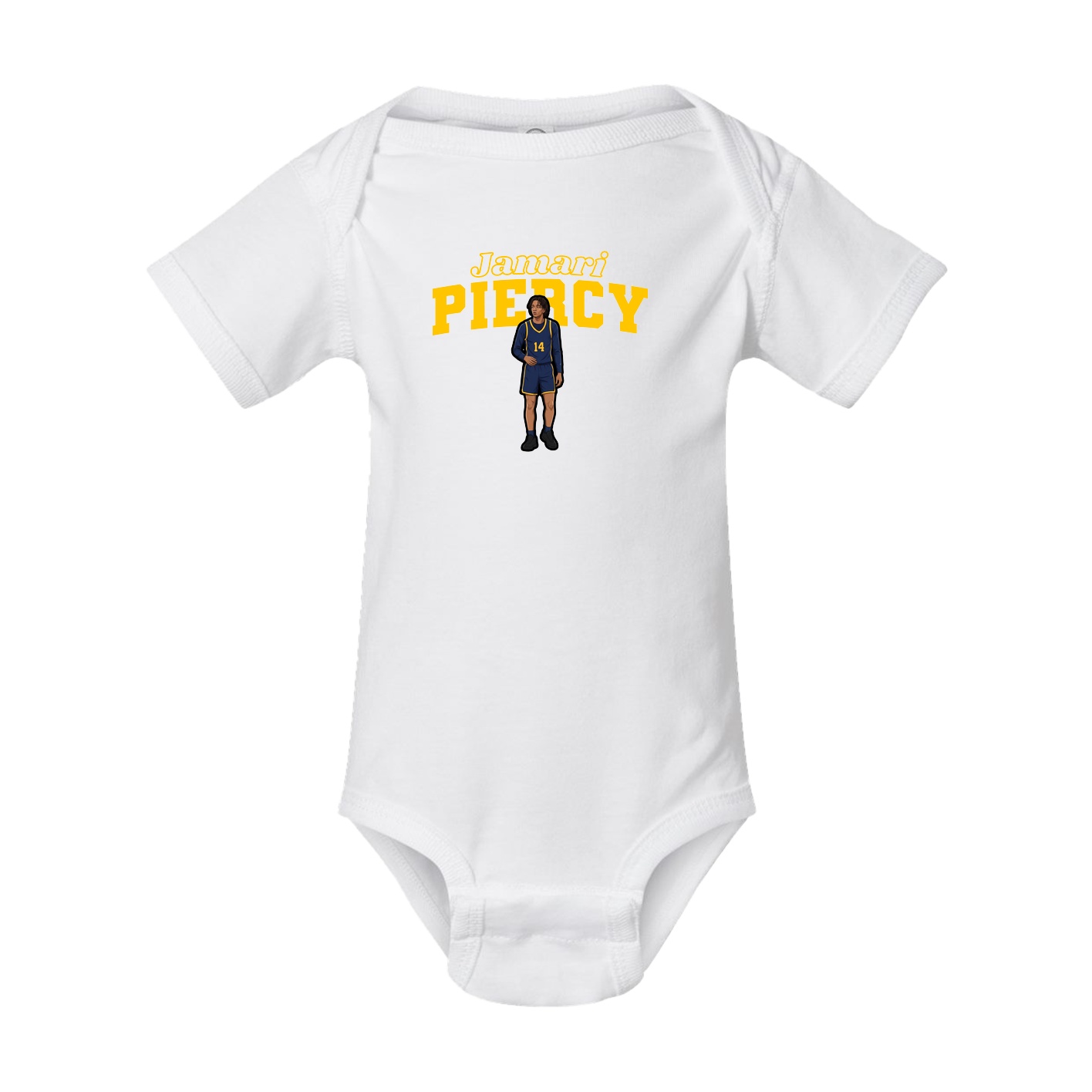 Baby Onesie — Name Arch in White
