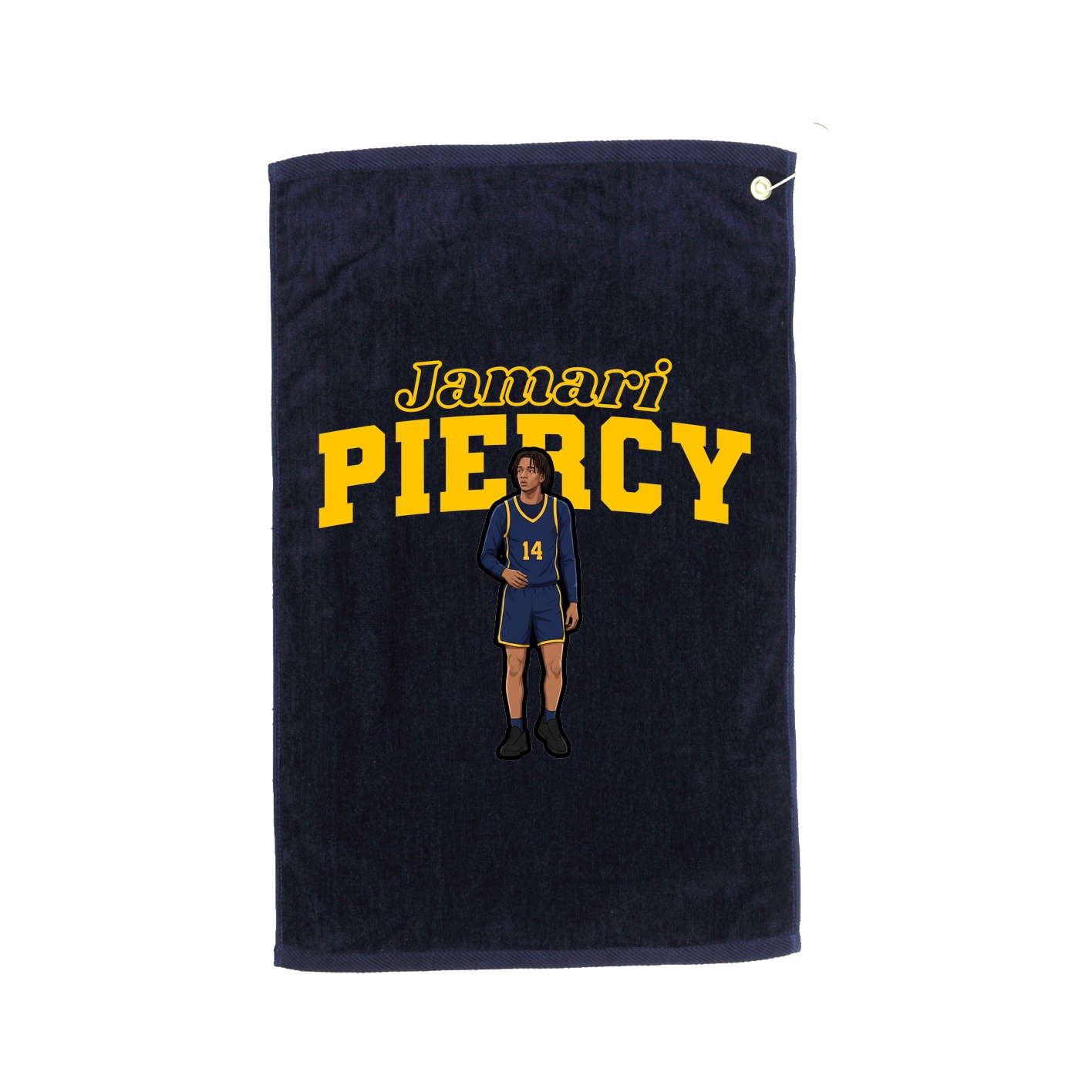 Golf Towel — Name Arch in Navy