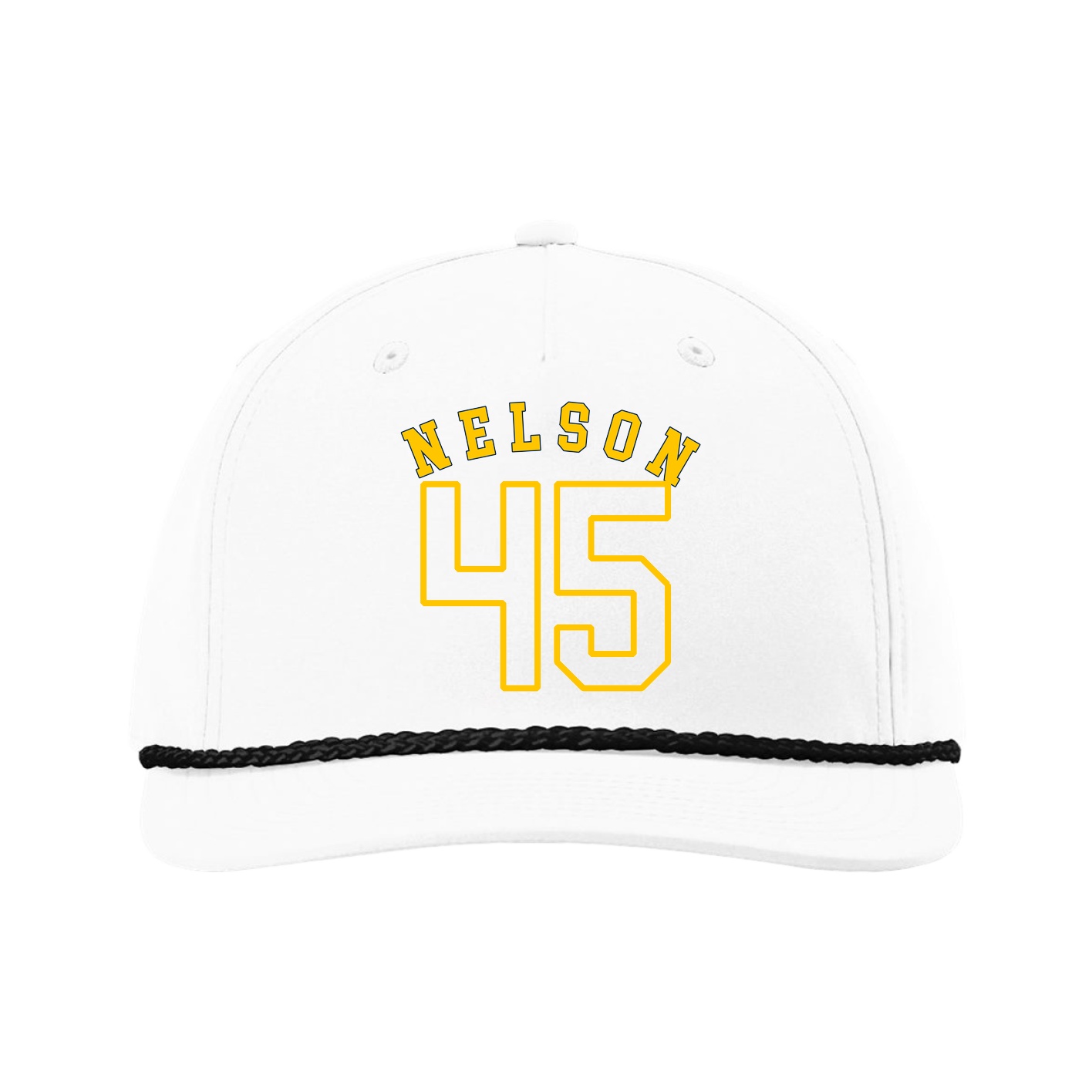Five-Panel Classic Rope Cap — Shirsey Arch in White