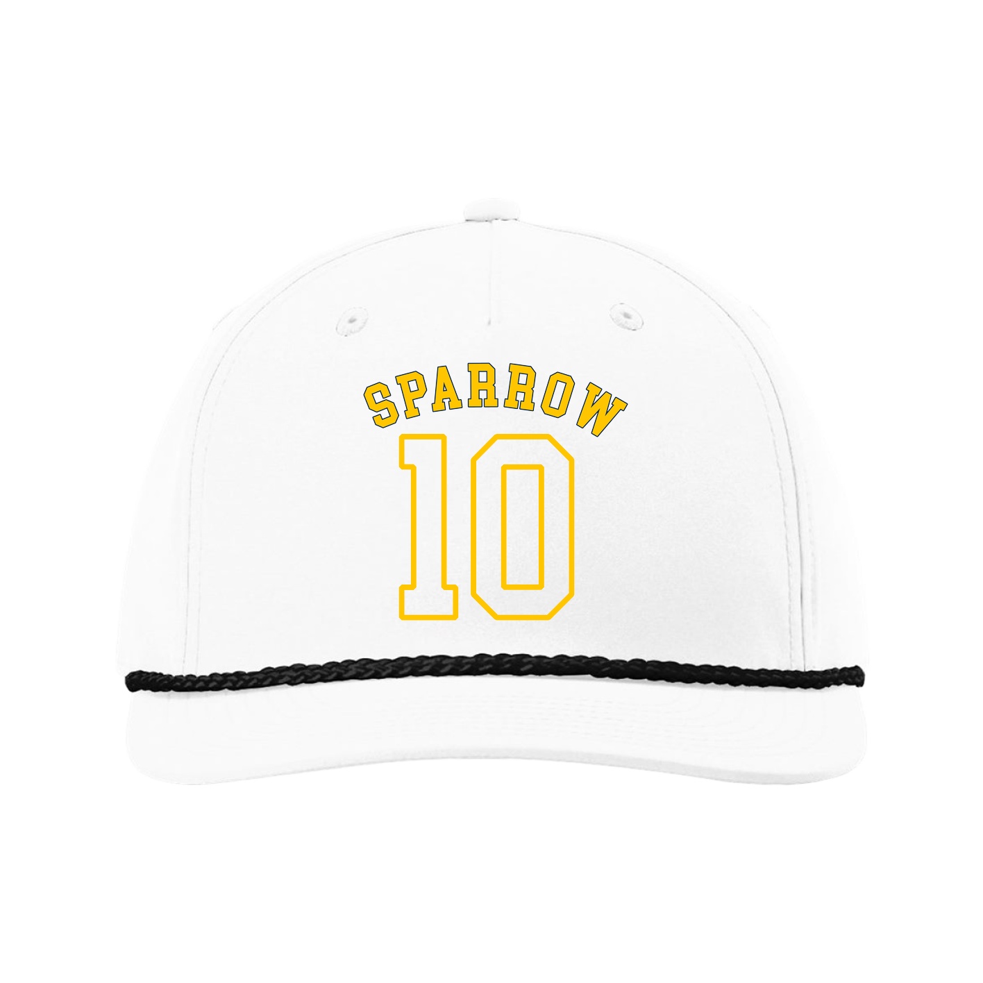 Five-Panel Classic Rope Cap — Shirsey Arch in White