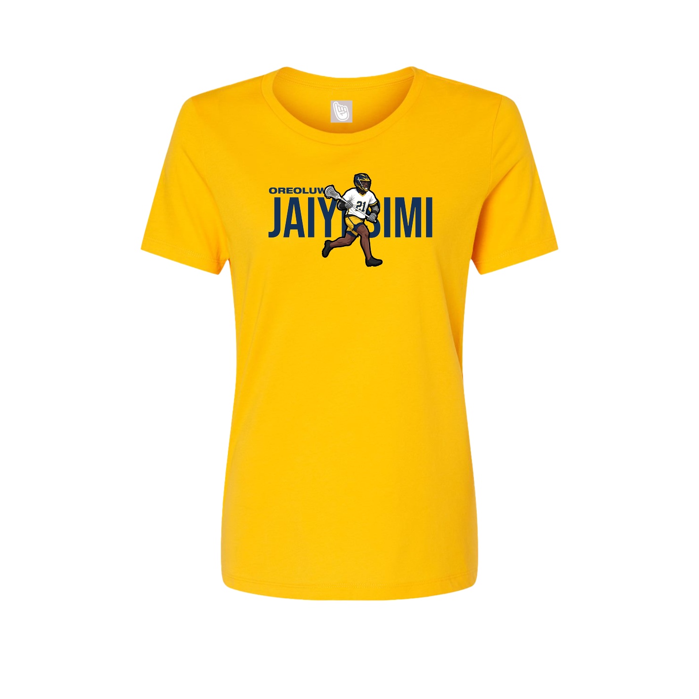 Fitted Women's Tee — Player Name in Gold