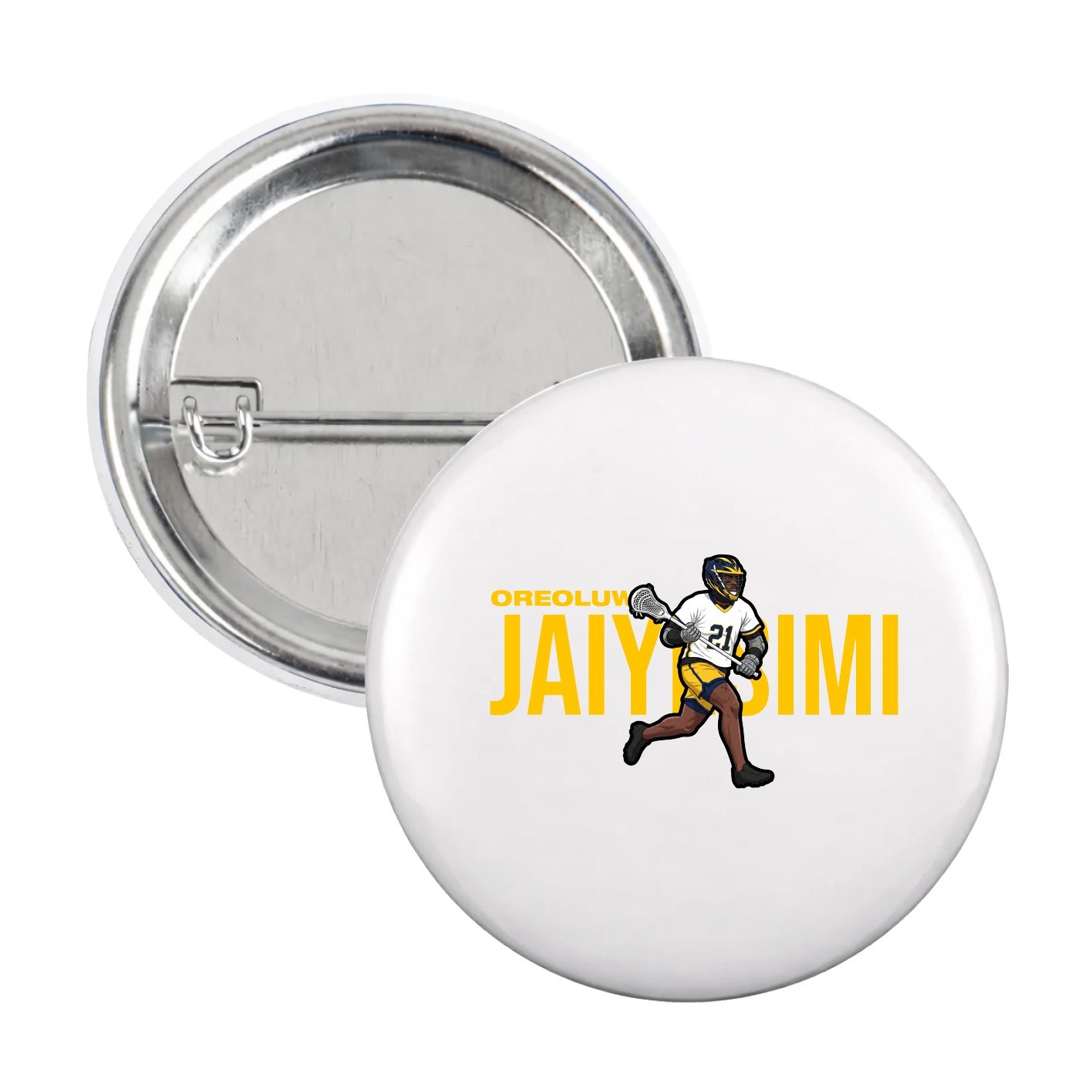 Game Day Button — Player Name in White