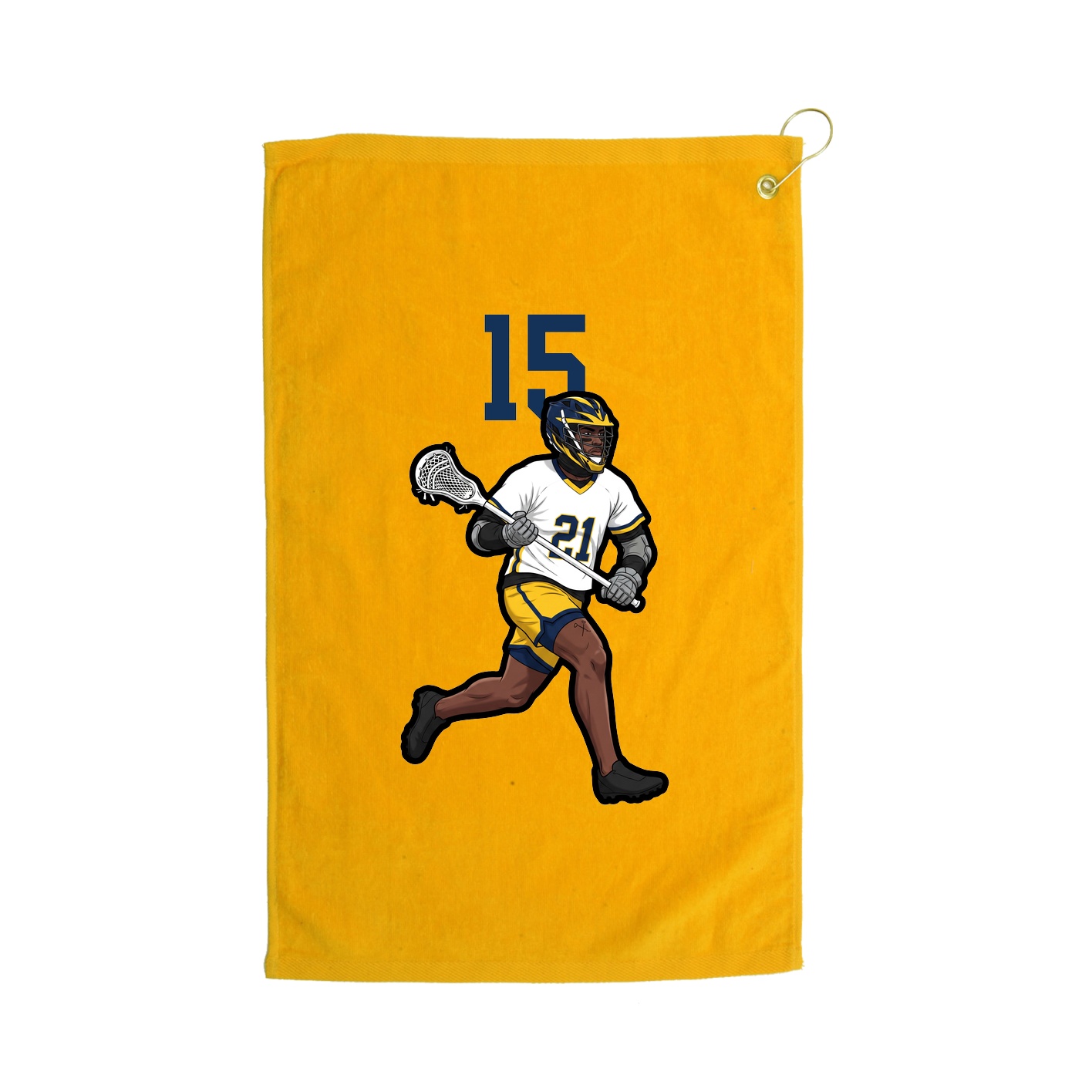 Golf Towel — Number Top in Gold
