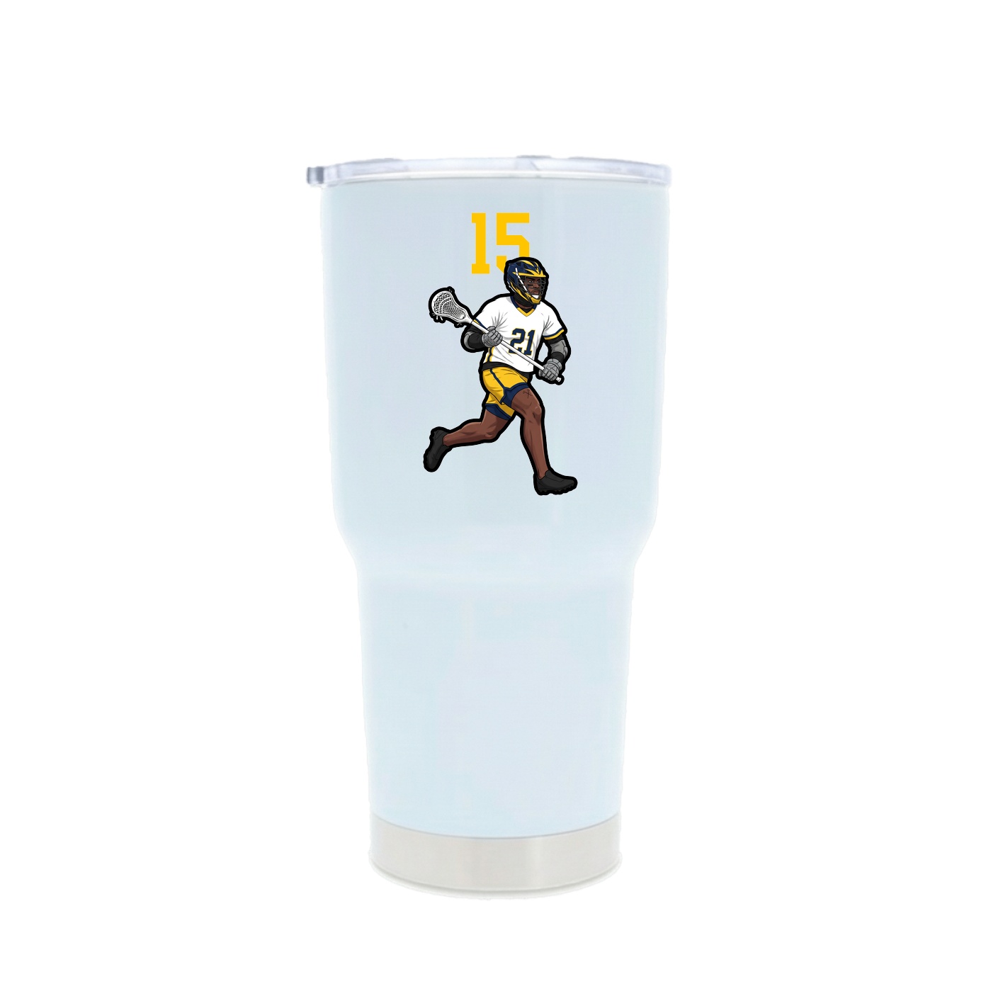 30oz Stainless Steel Tumbler — Number Top in White
