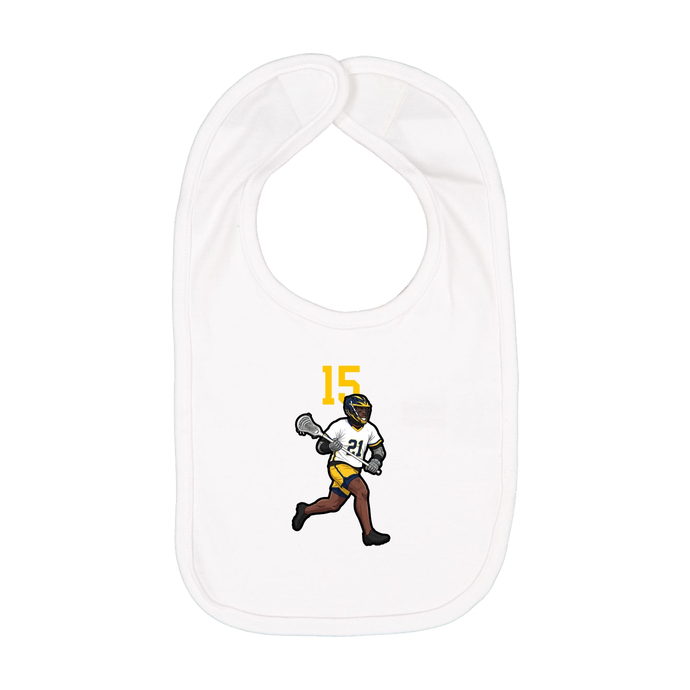 Infant Bib — Number Top in White