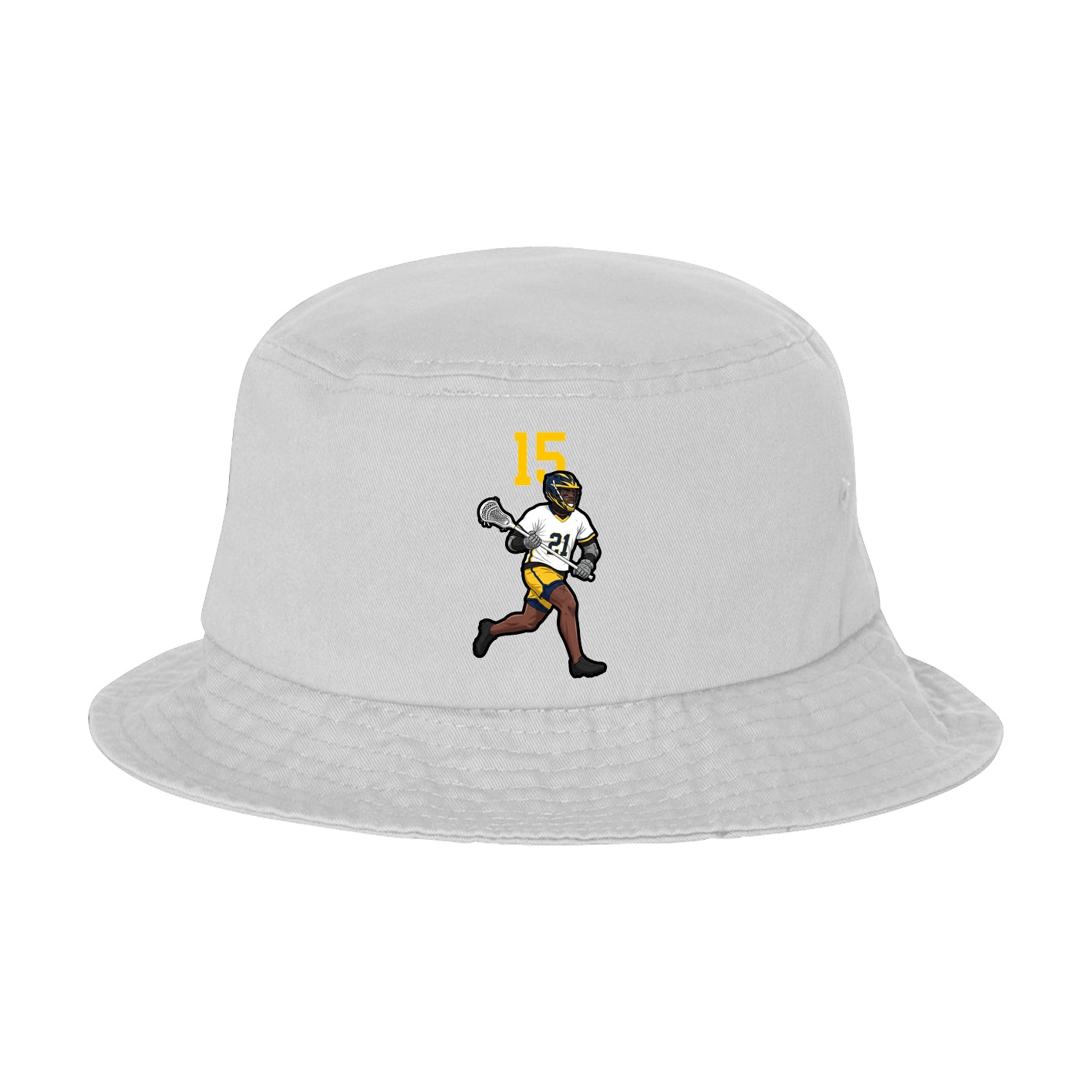 Bucket Cap — Number Top in White