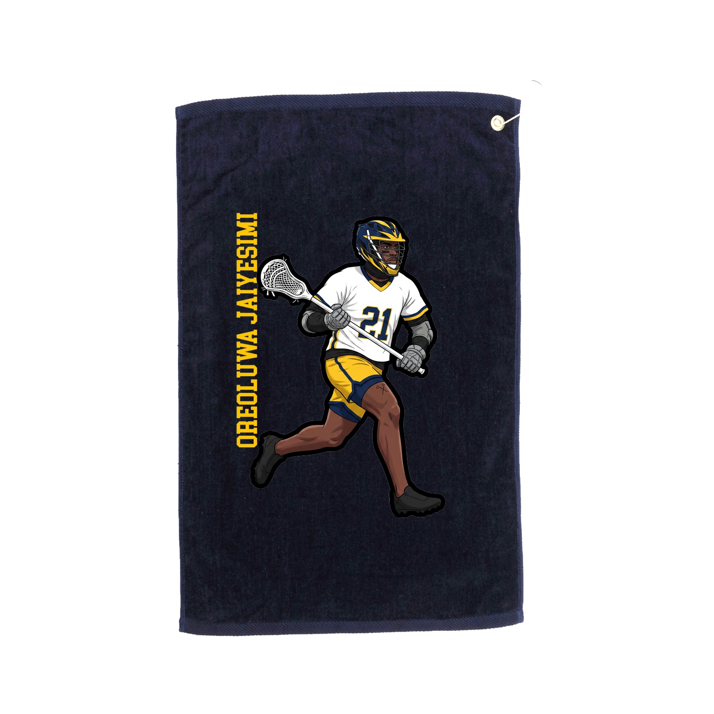 Golf Towel — Name Vertical in Navy