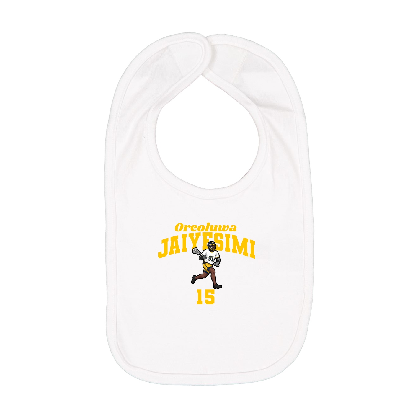 Infant Bib — Signature Arch in White