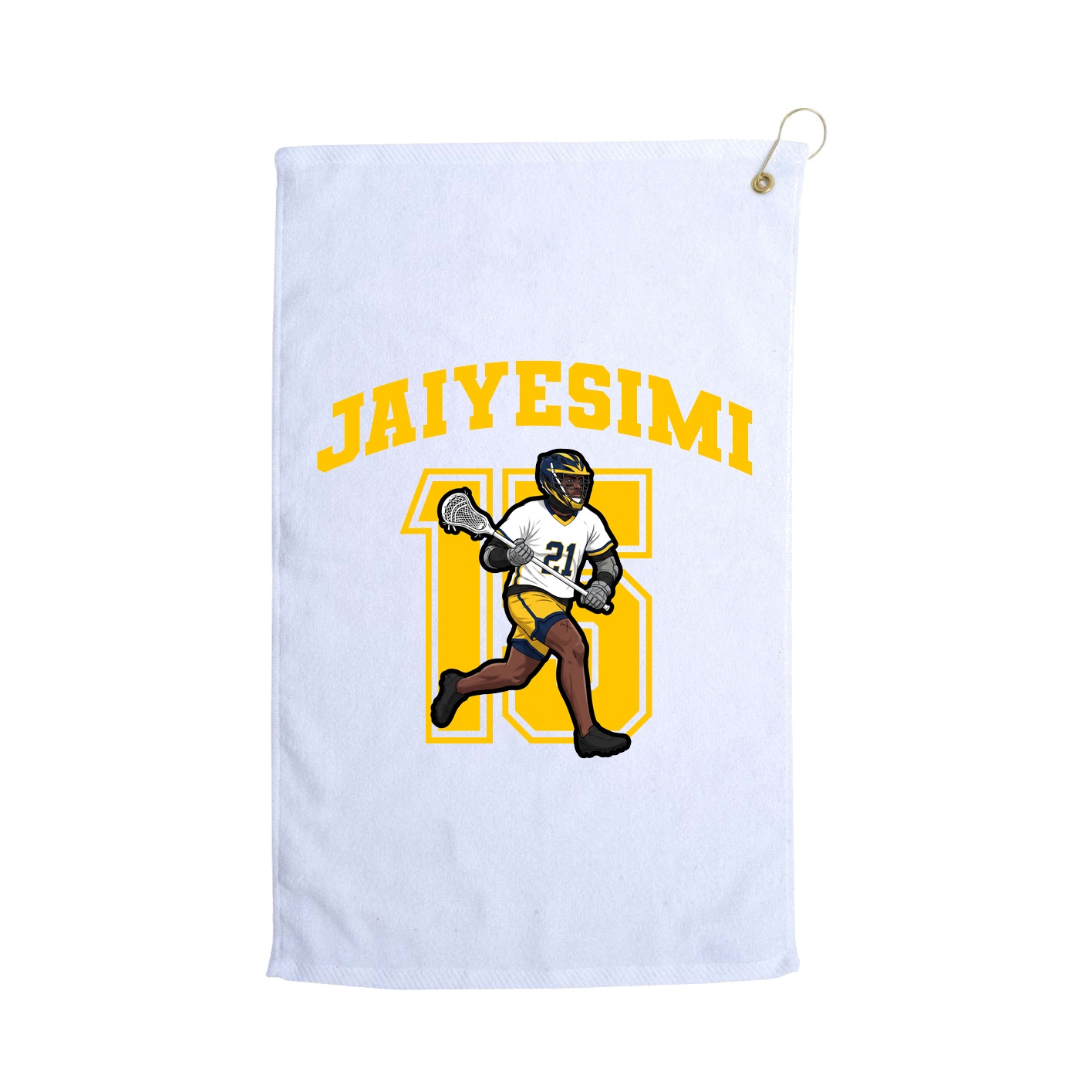 Golf Towel — Number in White