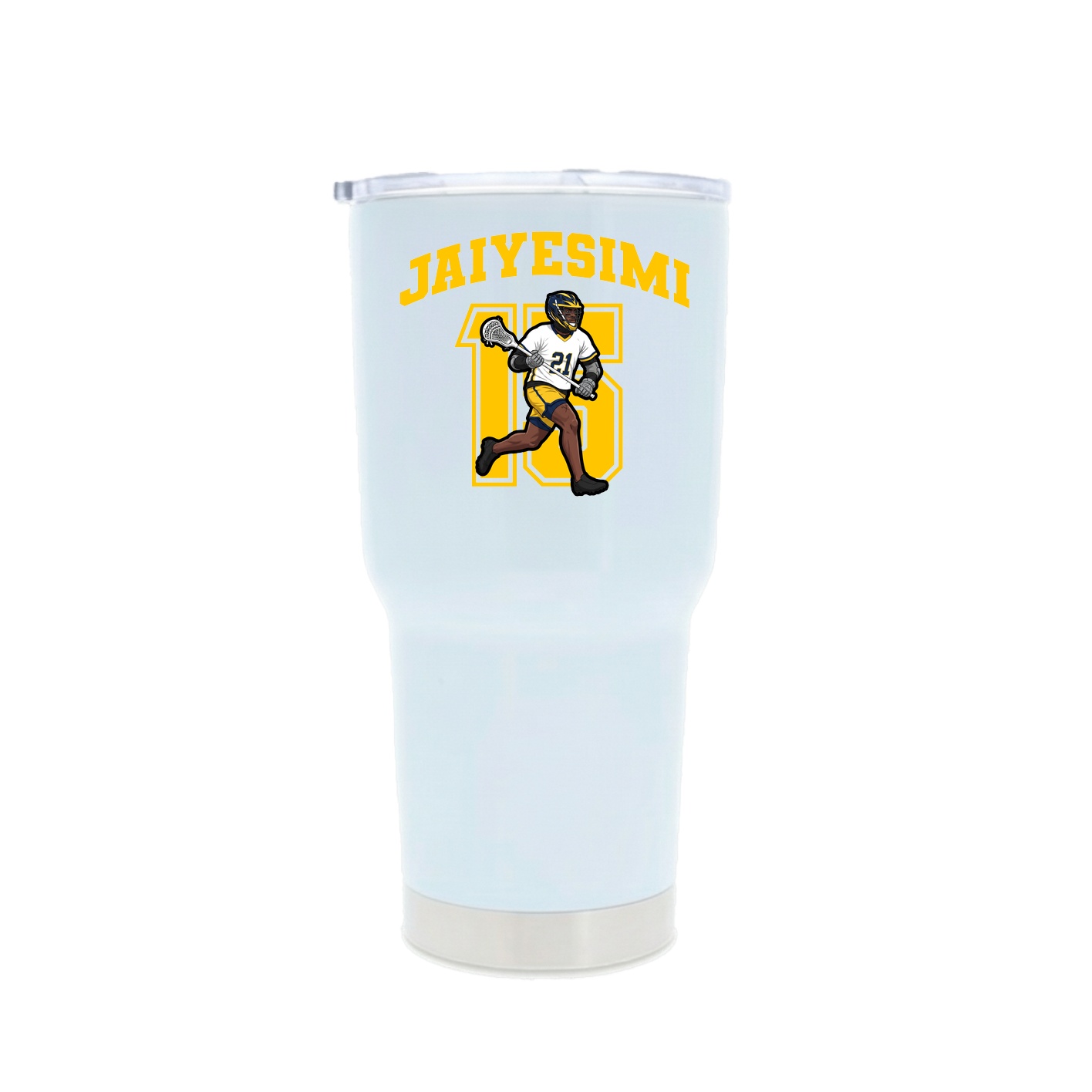 30oz Stainless Steel Tumbler — Number in White