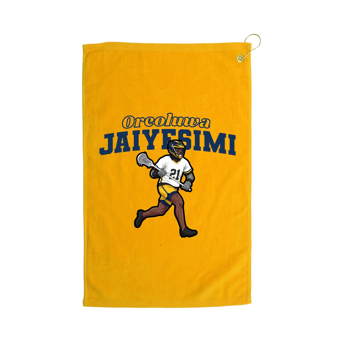 Golf Towel — Name Arch in Gold