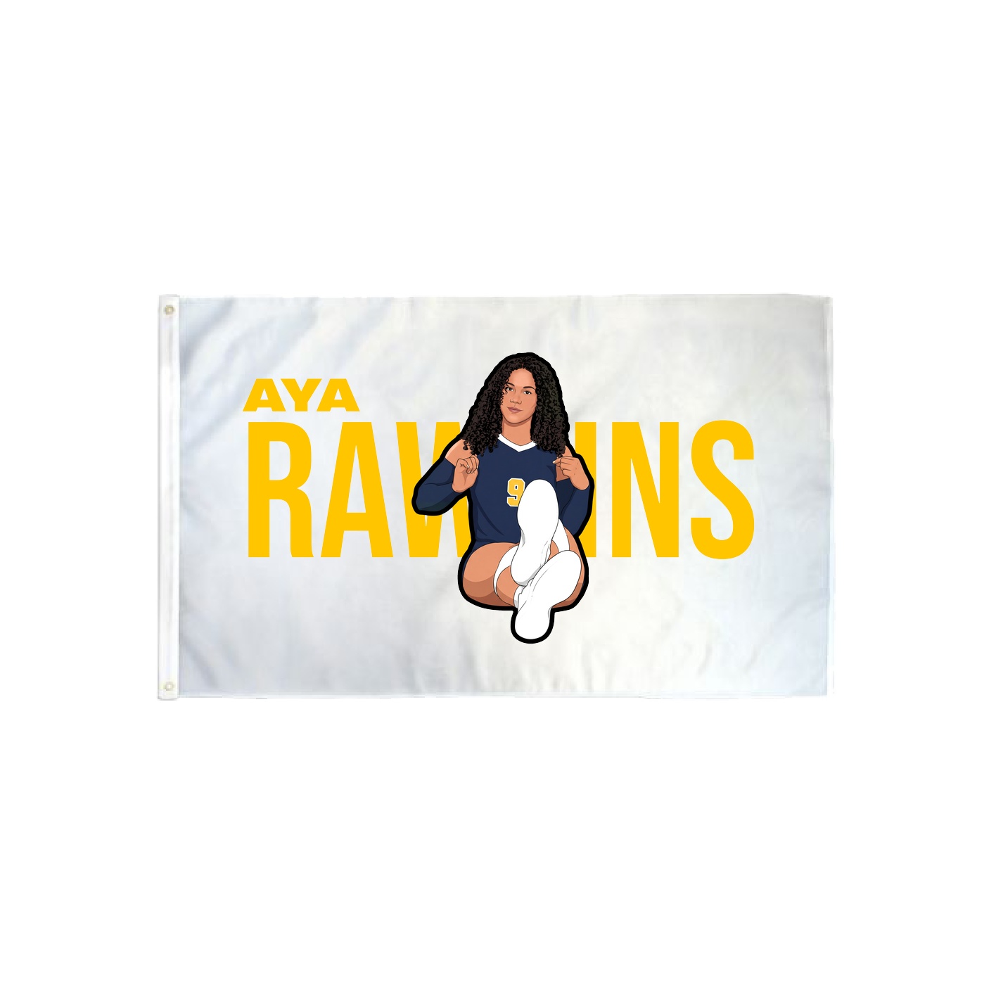 3x5 Flag — Player Name in Classic