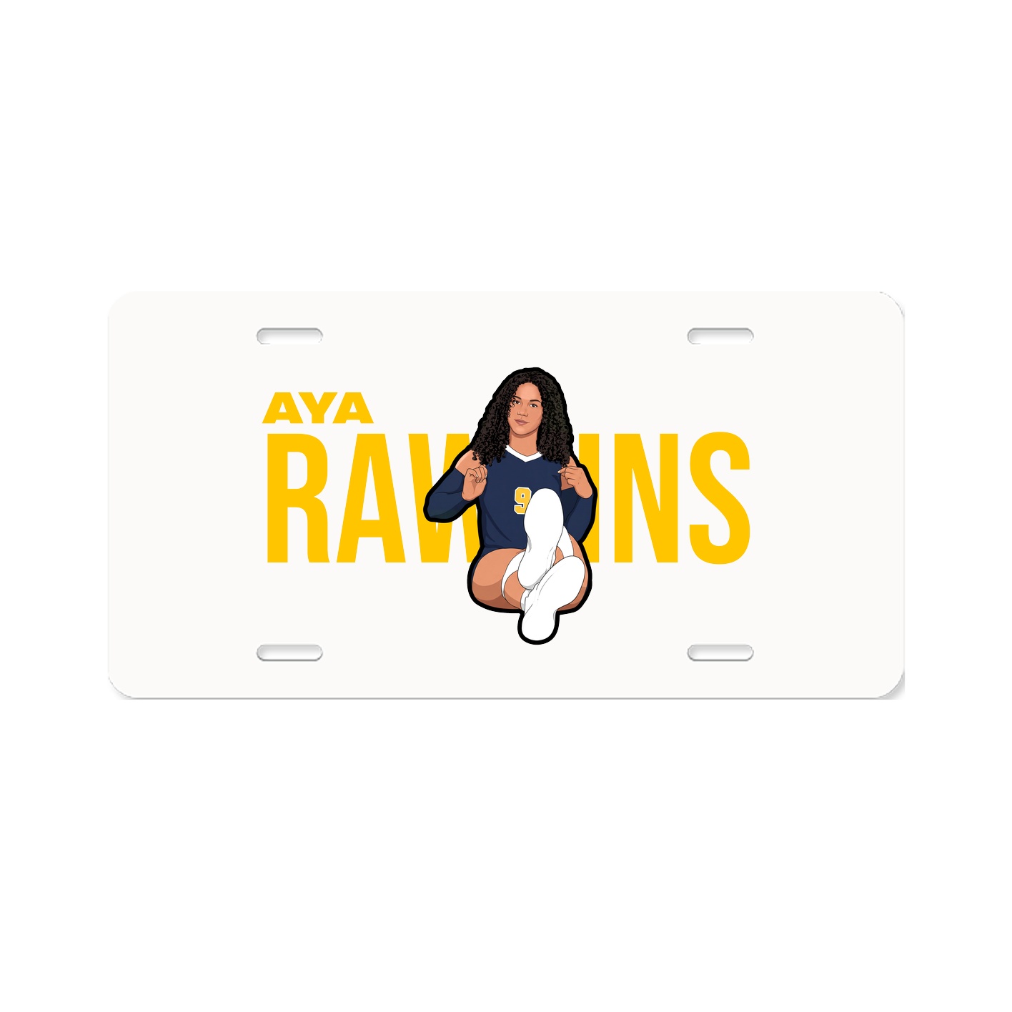 License Plate — Player Name in Classic