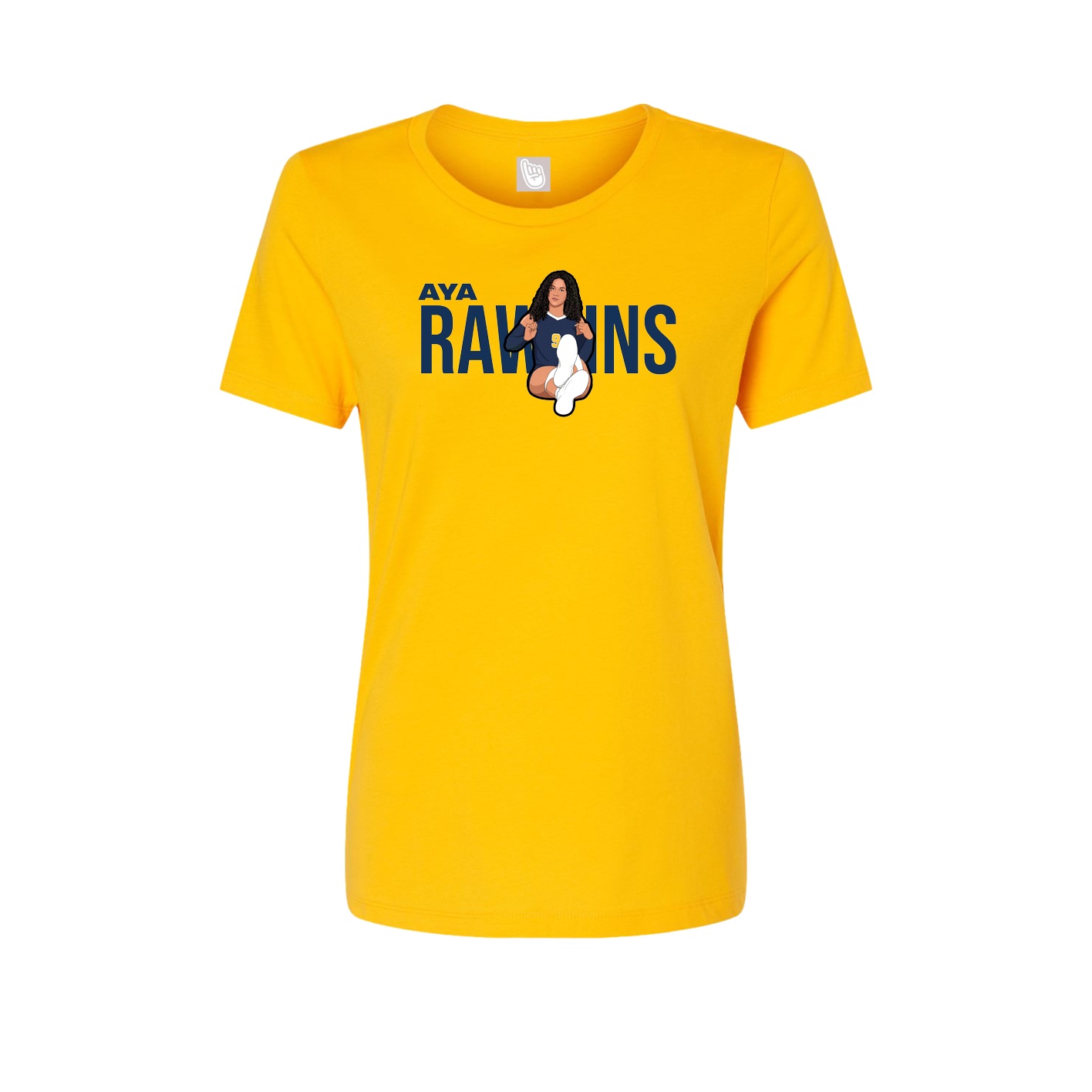 Fitted Women's Tee — Player Name in Gold