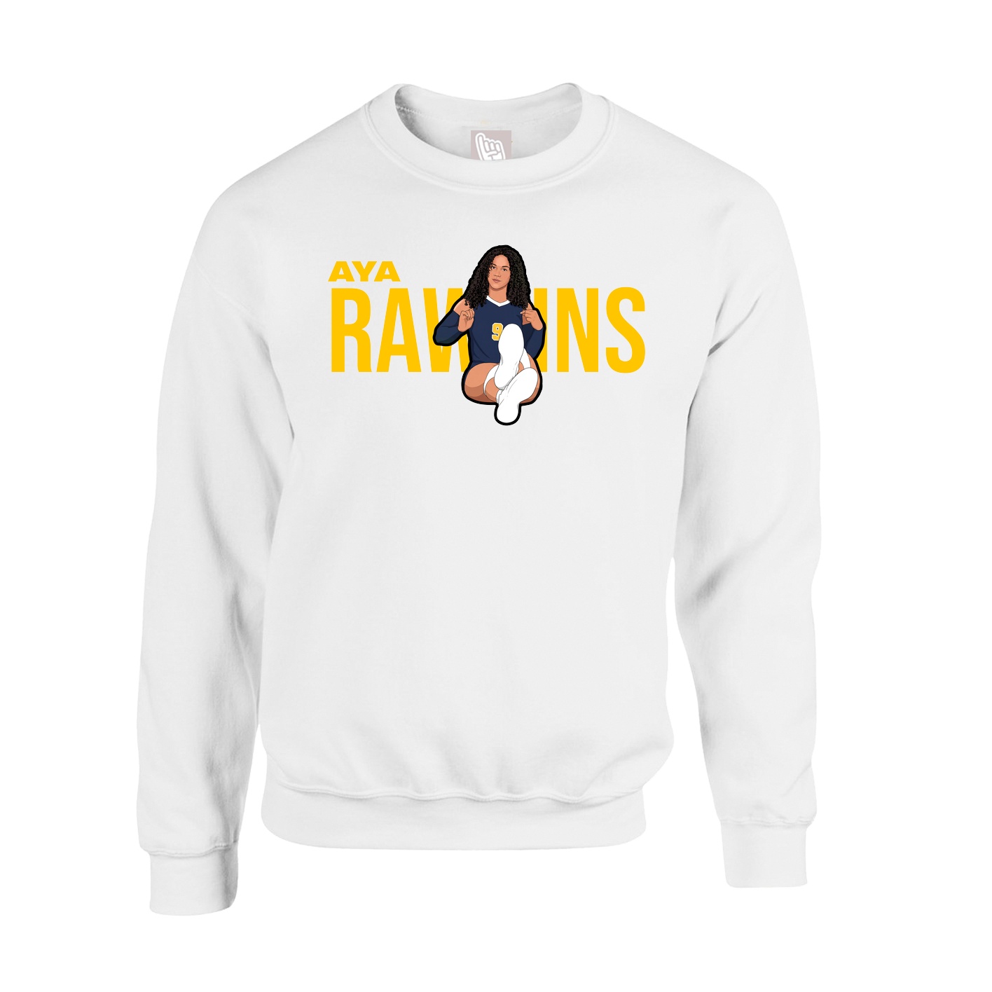 Fleece Crew — Player Name in White