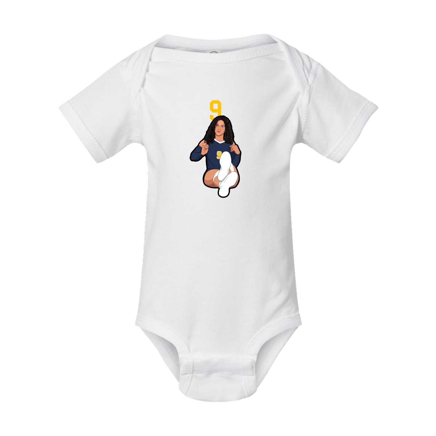 Baby Onesie — Number Top in White