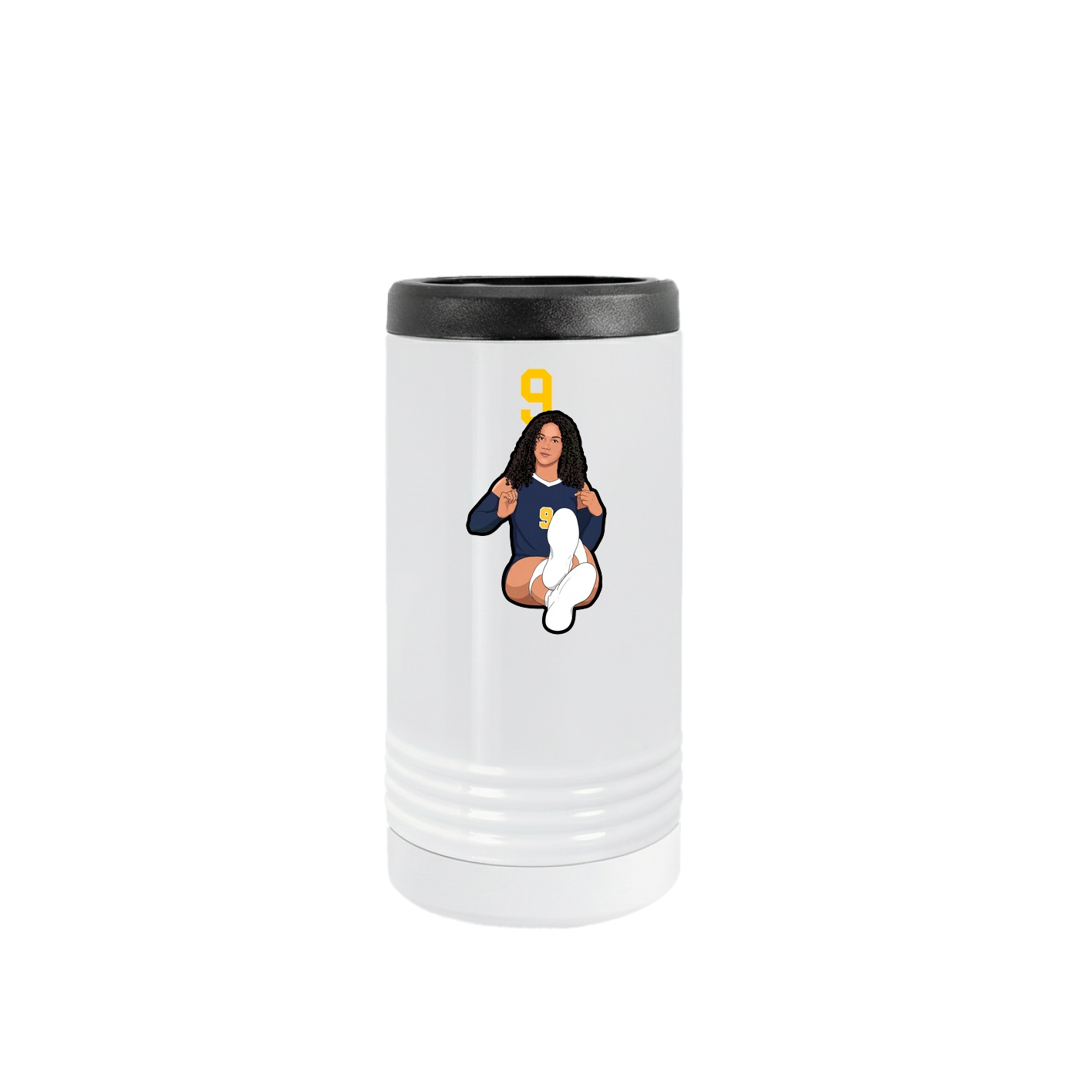 Slim Beverage Holder — Number Top in White