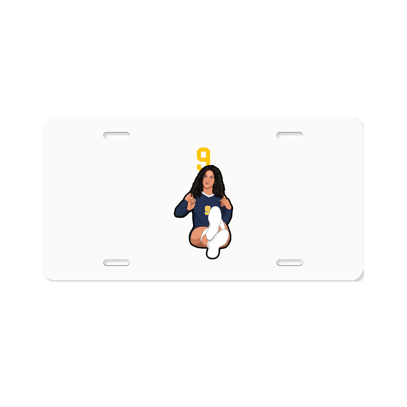License Plate — Number Top in Classic